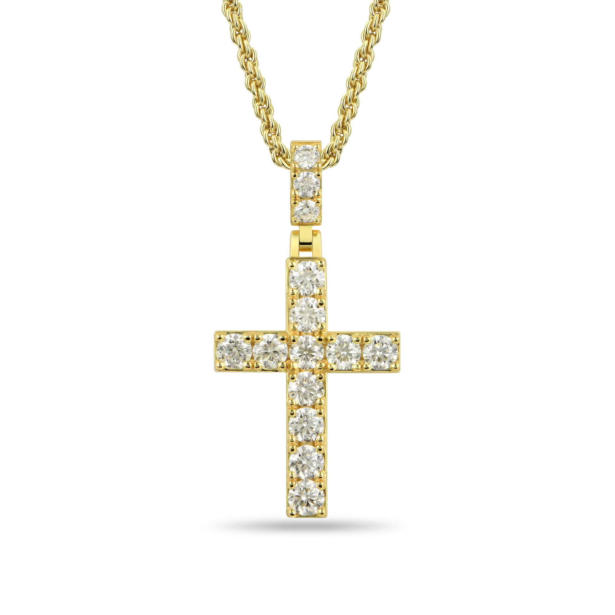 Solid Tennis Cross Pendant - Medium - Image 9