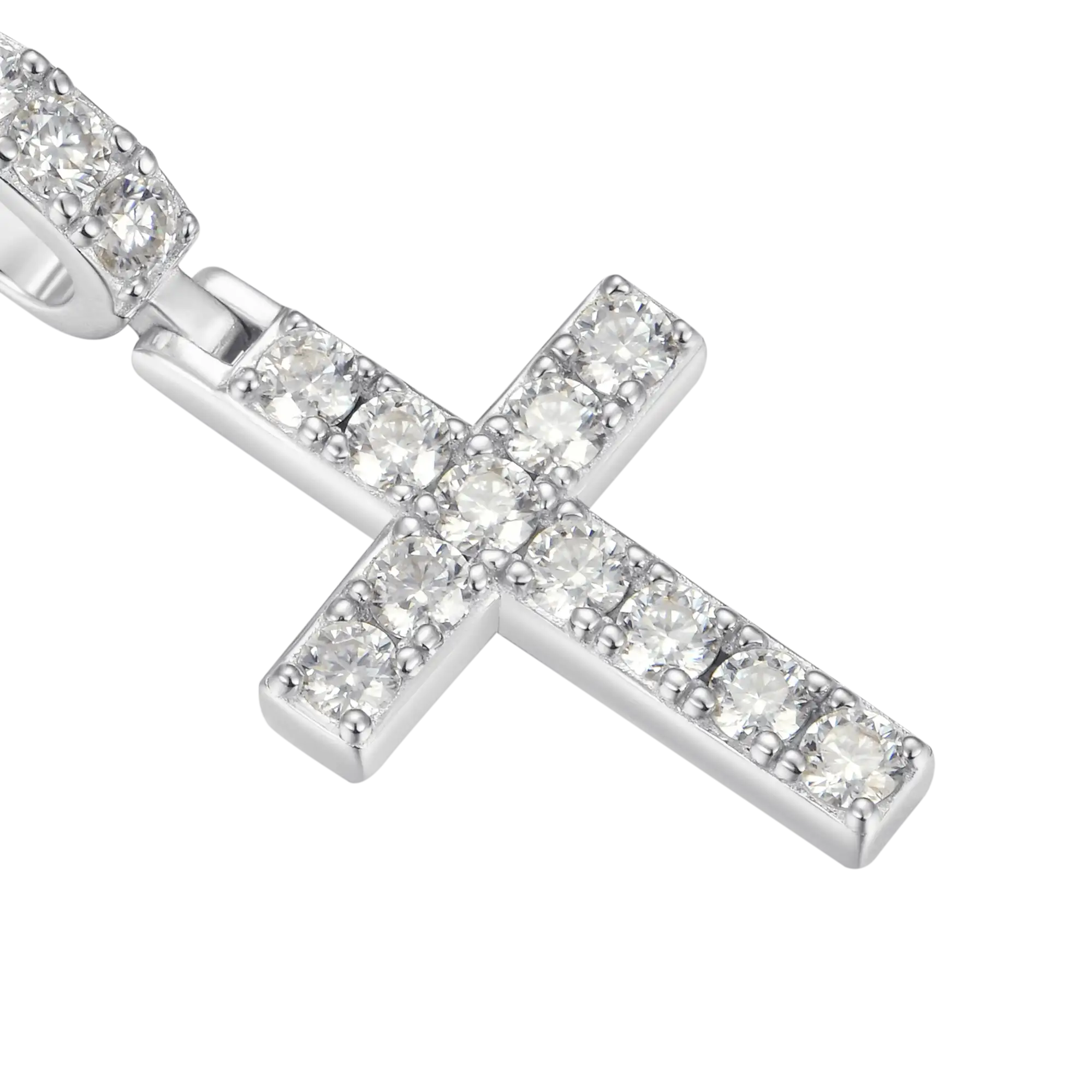 Solid Tennis Cross Pendant - Small - Image 10
