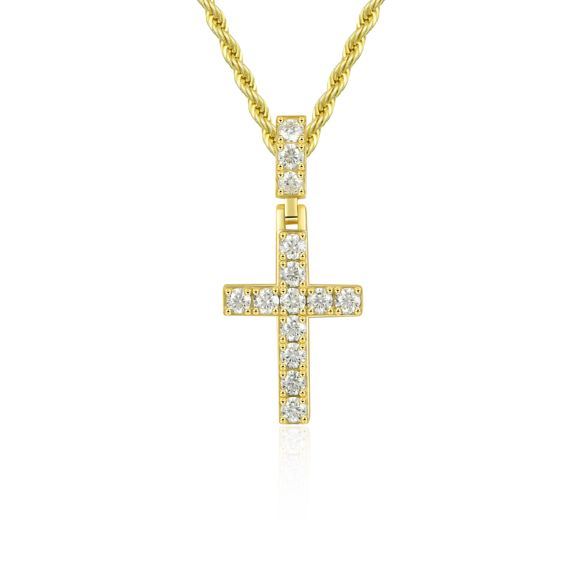 Solid Tennis Cross Pendant - Small - Image 3