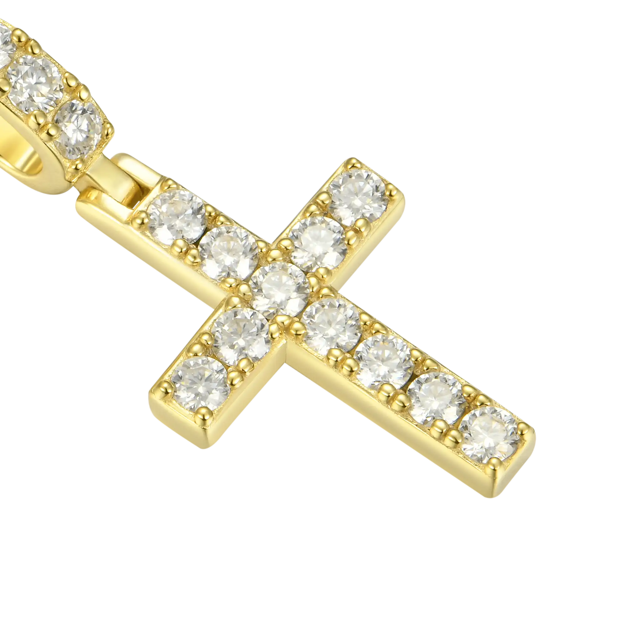 Solid Tennis Cross Pendant - Small - Image 4