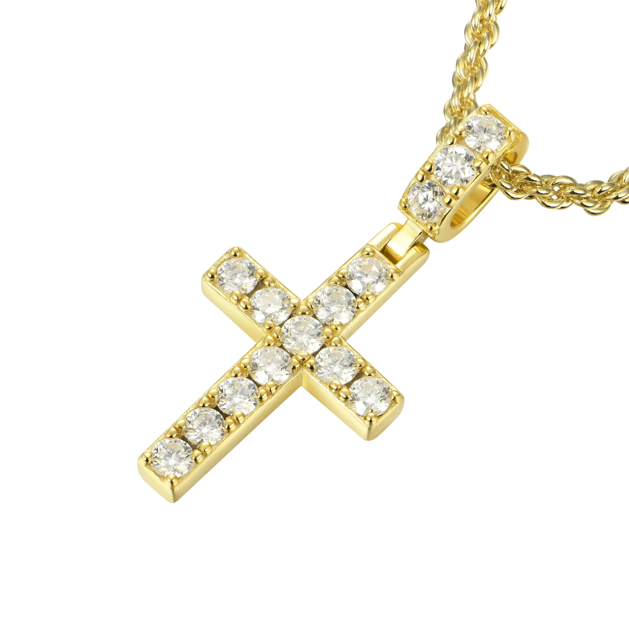 Solid Tennis Cross Pendant - Small - Image 5