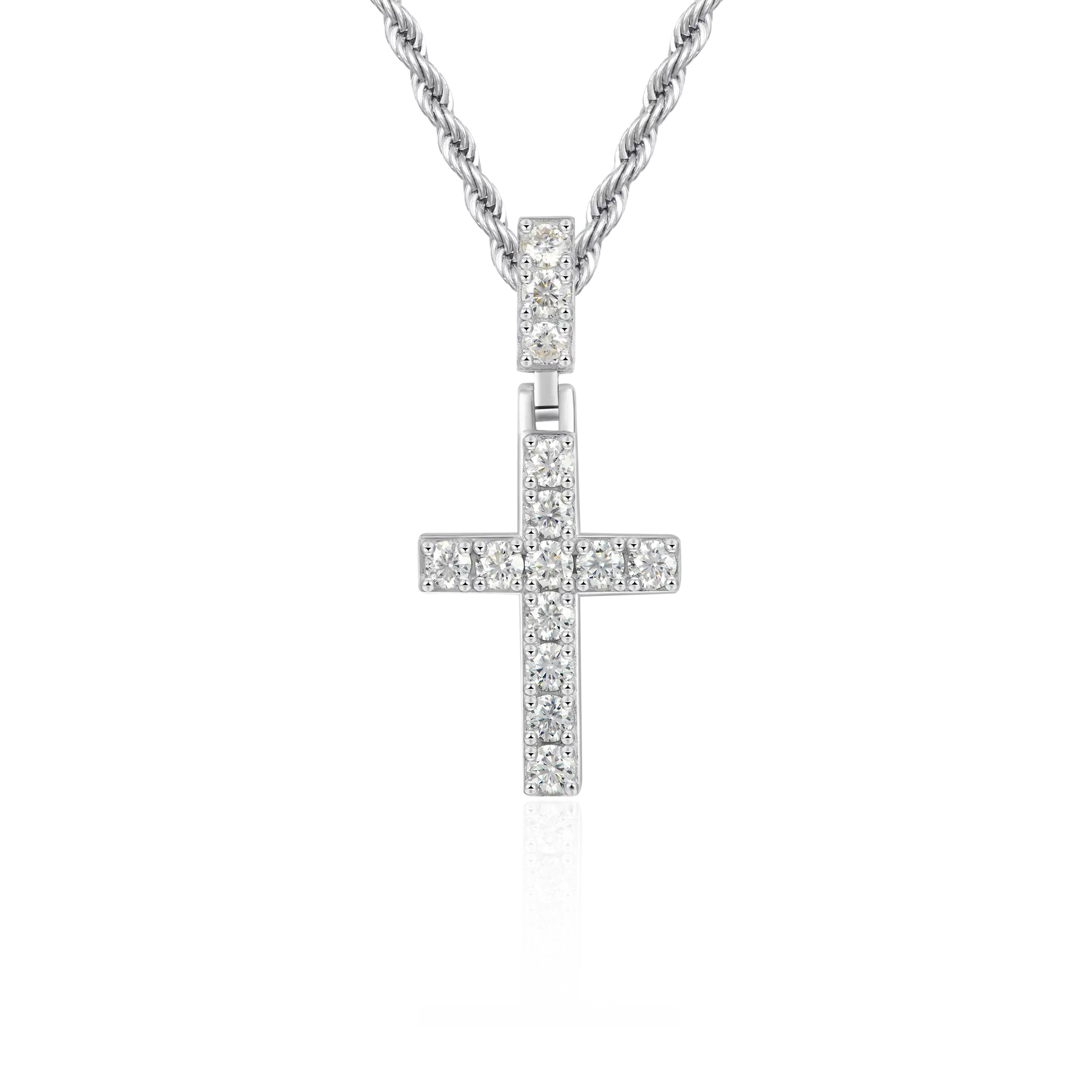 Solid Tennis Cross Pendant - Small - Image 7