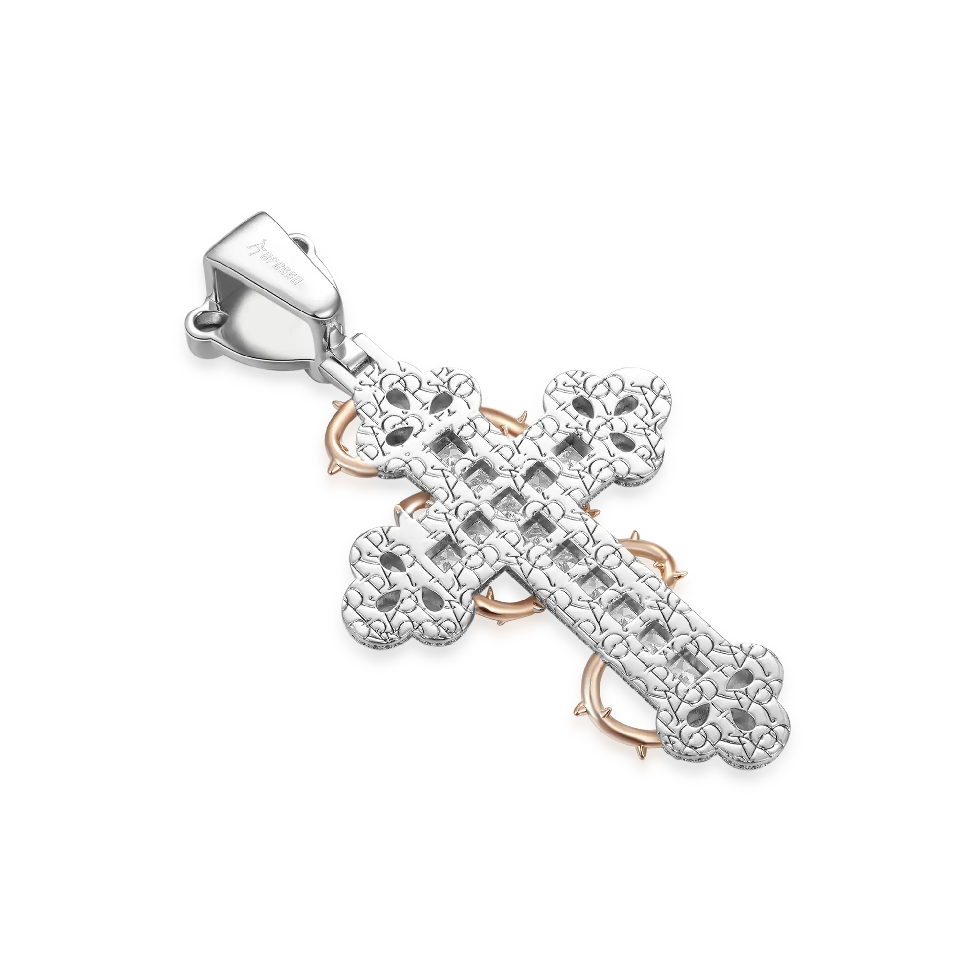 Thorned Blossom Cross Pendant - Medium - Image 4