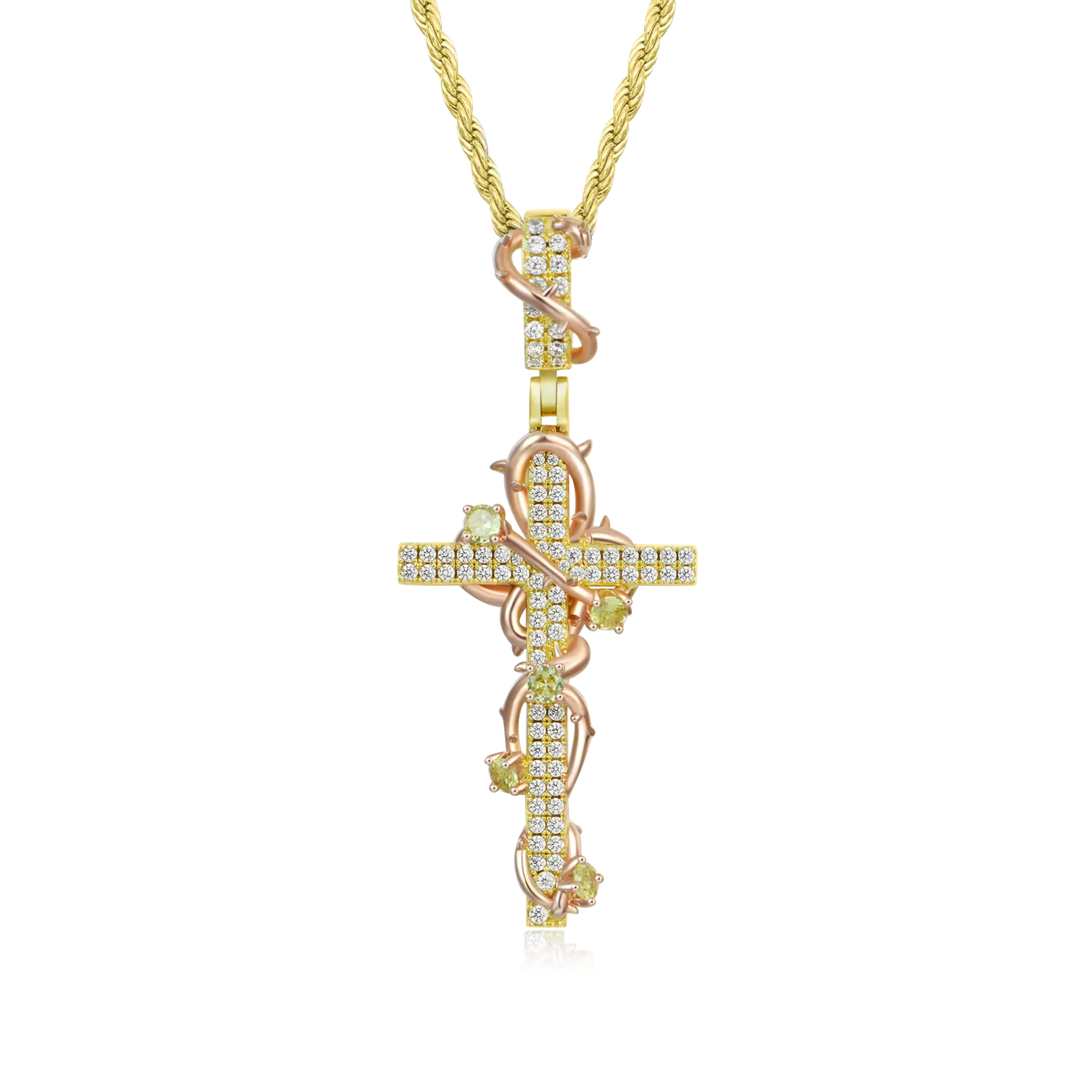 Thorned Rose Cross Pendant - Image 8