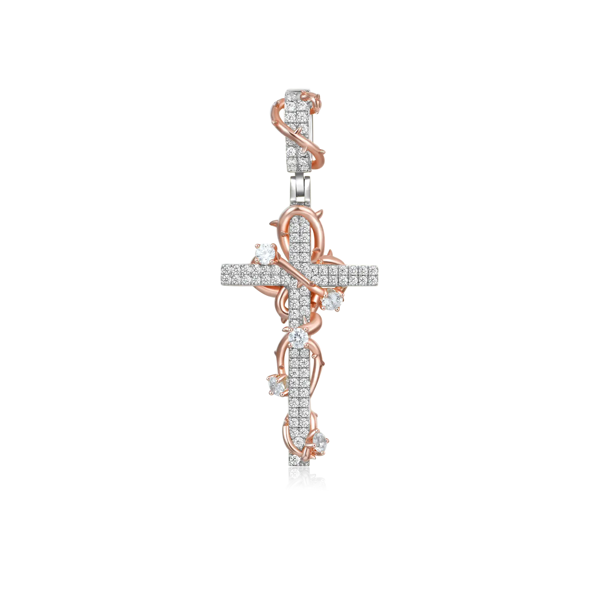 Thorned Rose Cross Pendant