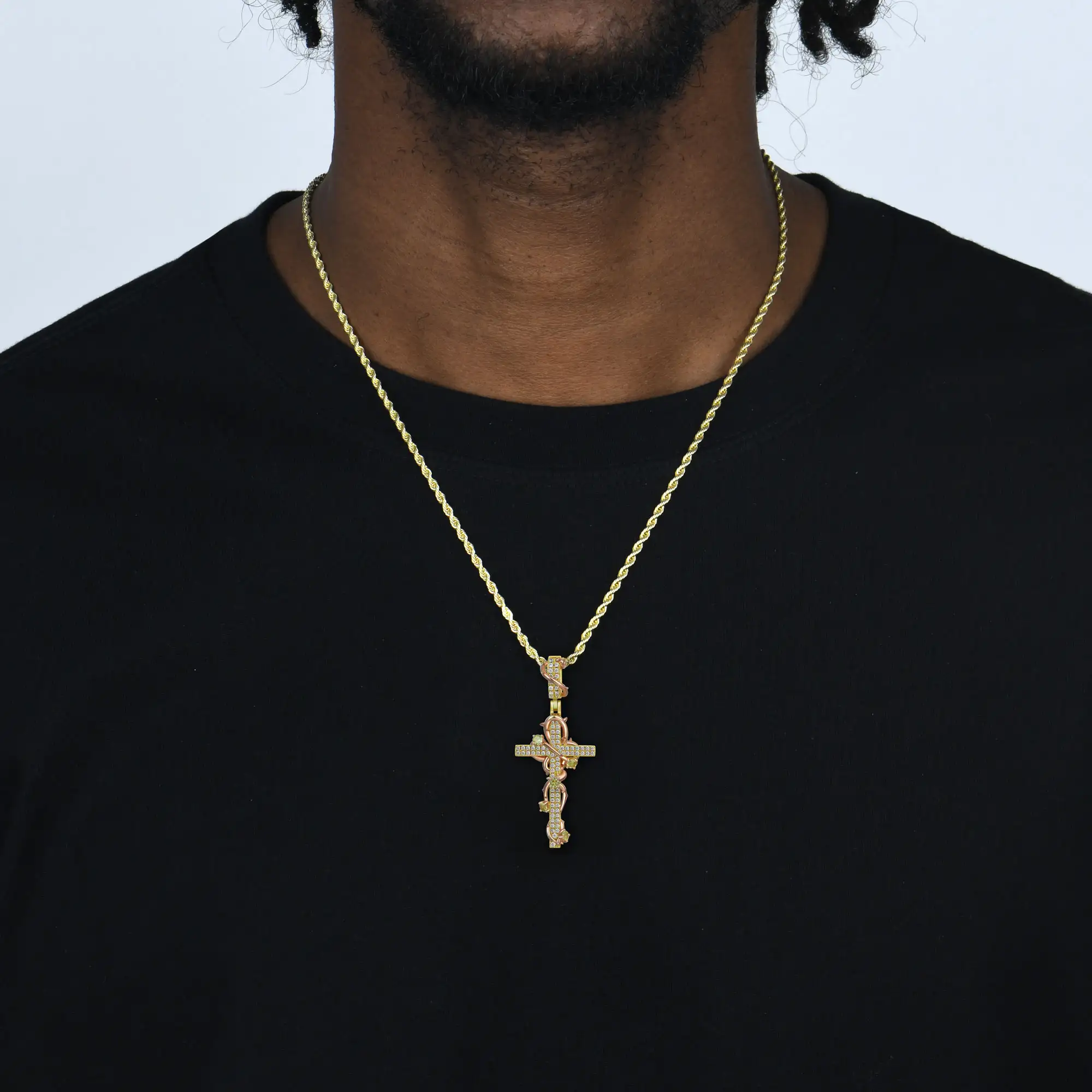 Thorned Rose Cross Pendant - Image 8