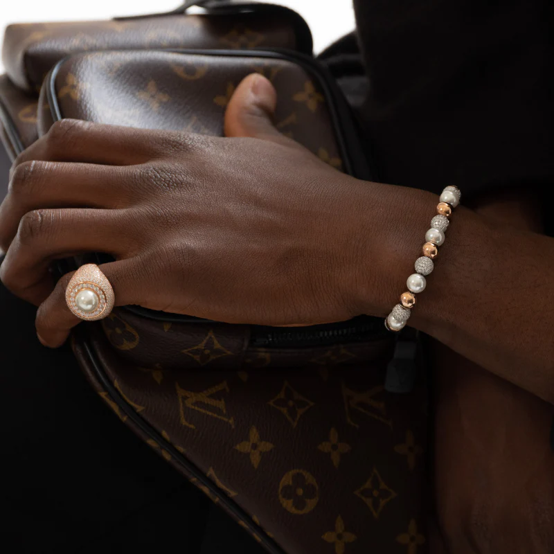 TROVE Pearl Halo Ring in 14K Rose Gold(Pre-Order) - Image 3