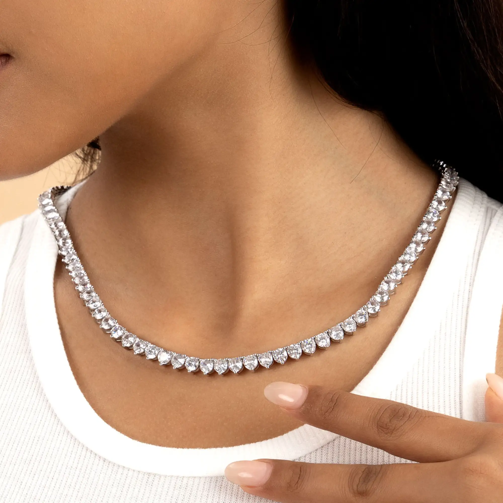 Aporro A® Iced 3-Prong Tennis Chain - 5mm - Image 3