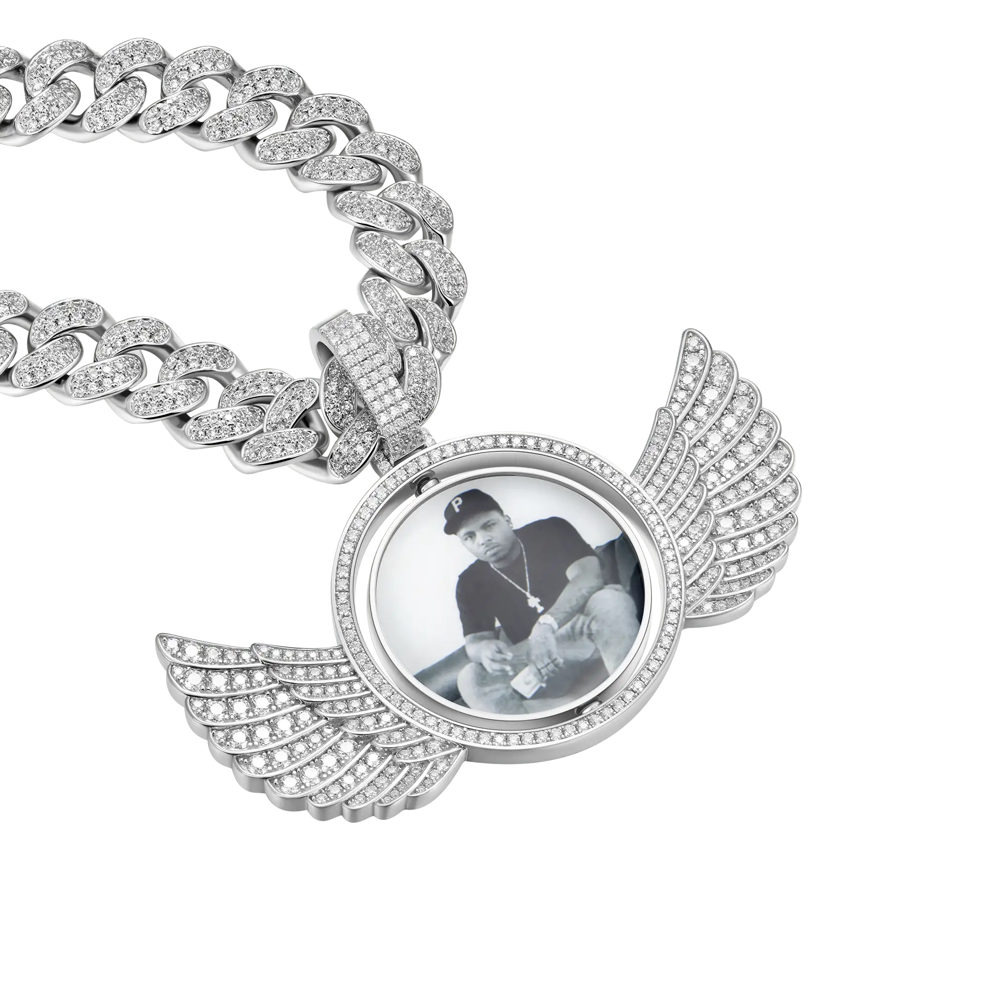Custom Rotating Wings Photo Pendant - Image 6