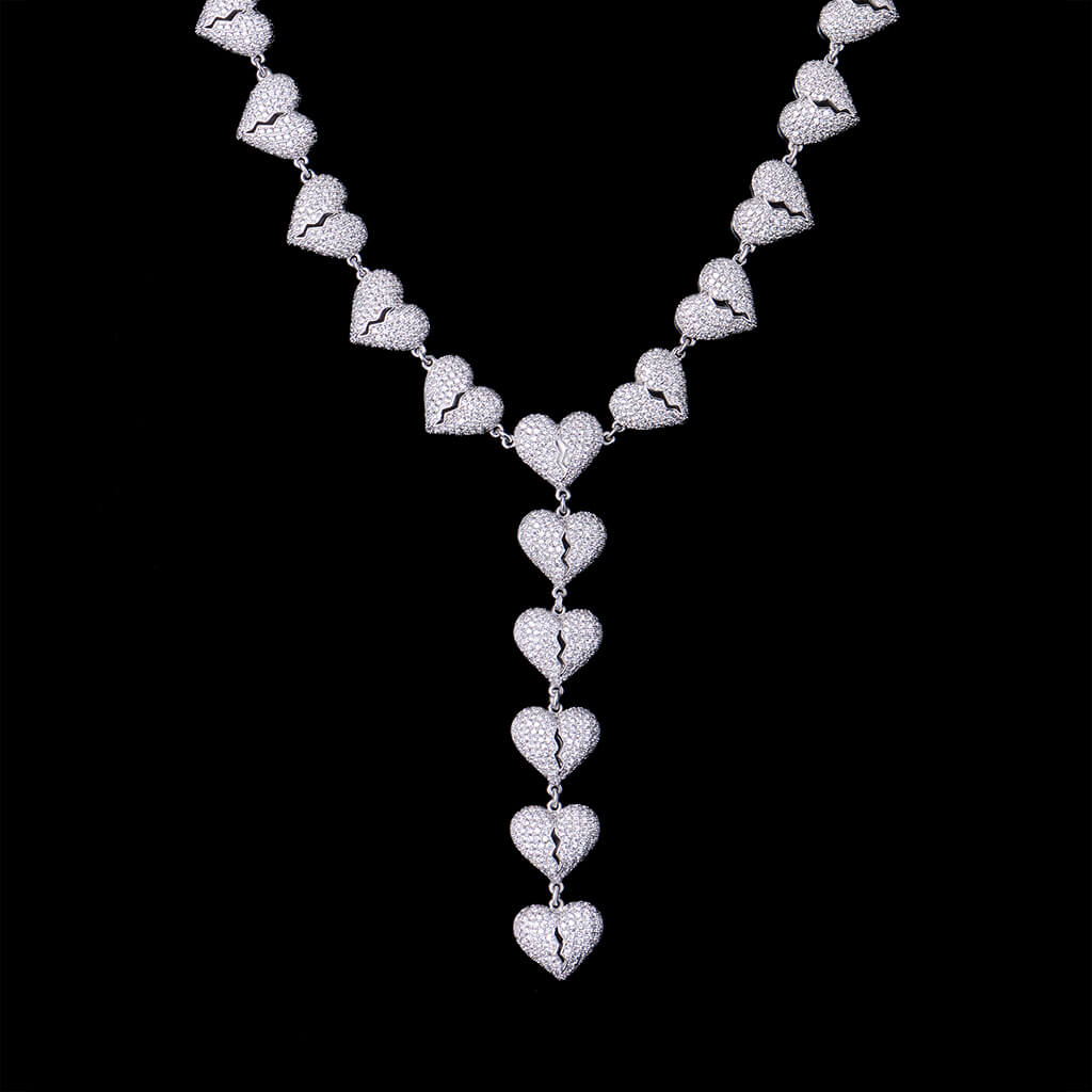 Iced Broken Heart Chain - Image 4