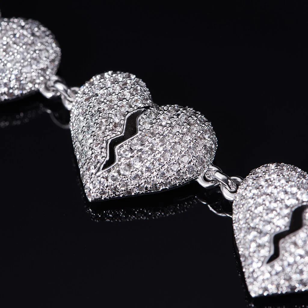 Iced Broken Heart Chain - Image 8