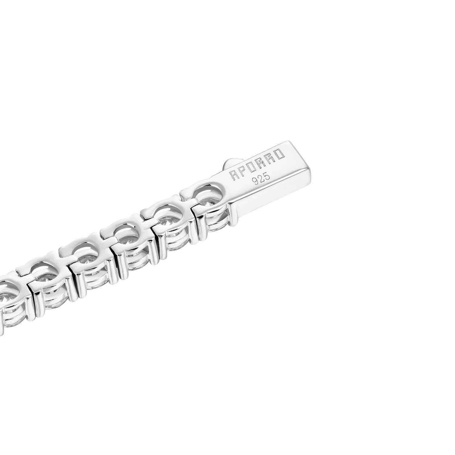 White Gold Iced Tennis Bracelet - 3mm - Image 5