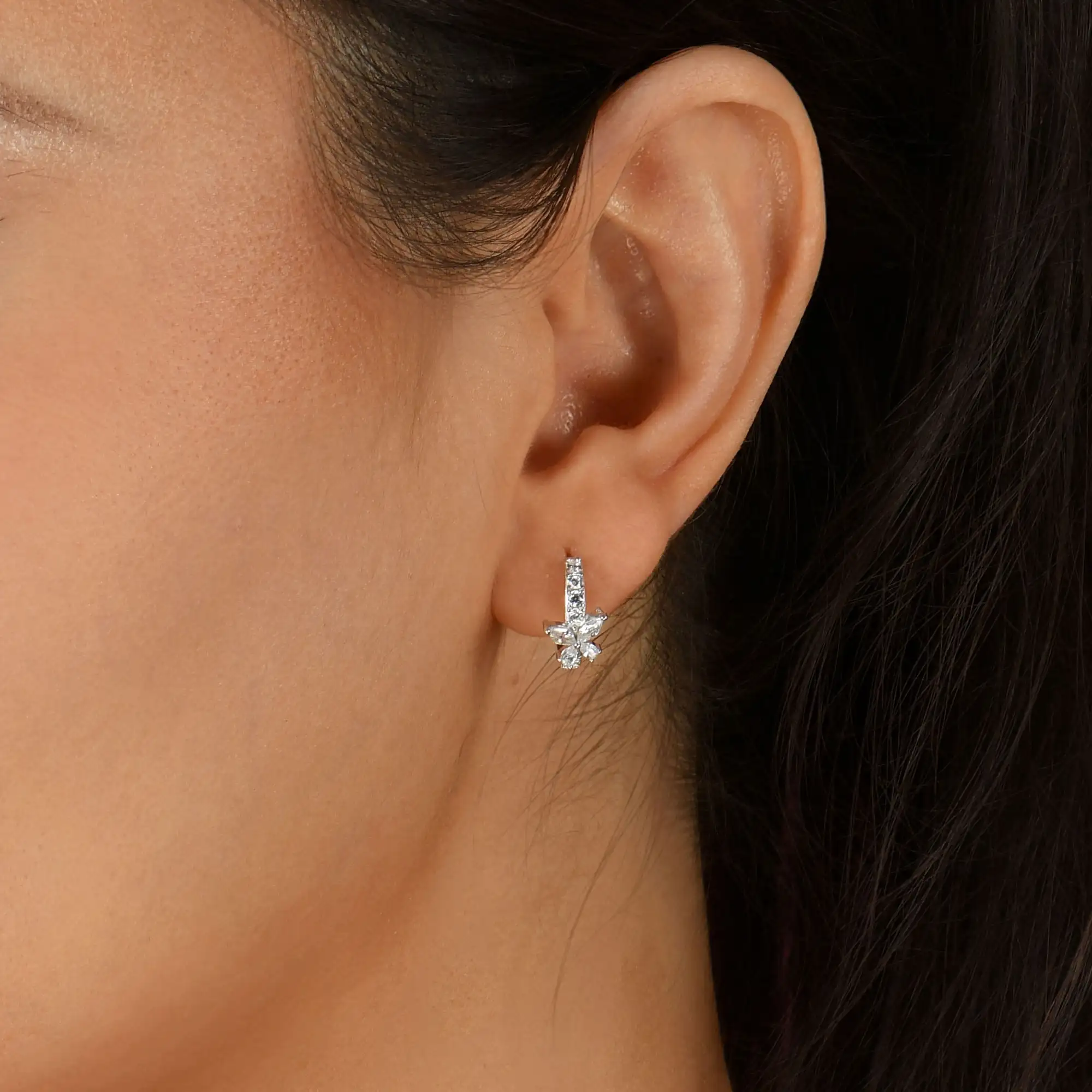 S925 Eternal Grace Butterfly Hoop Earring - Image 2