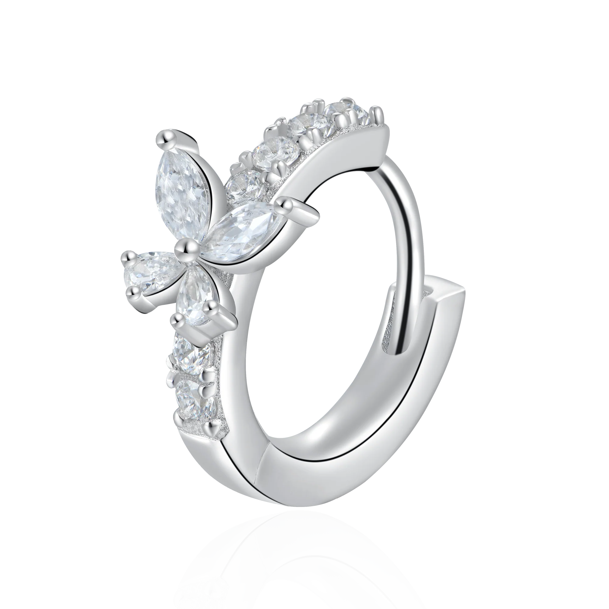S925 Eternal Grace Butterfly Hoop Earring - Image 4
