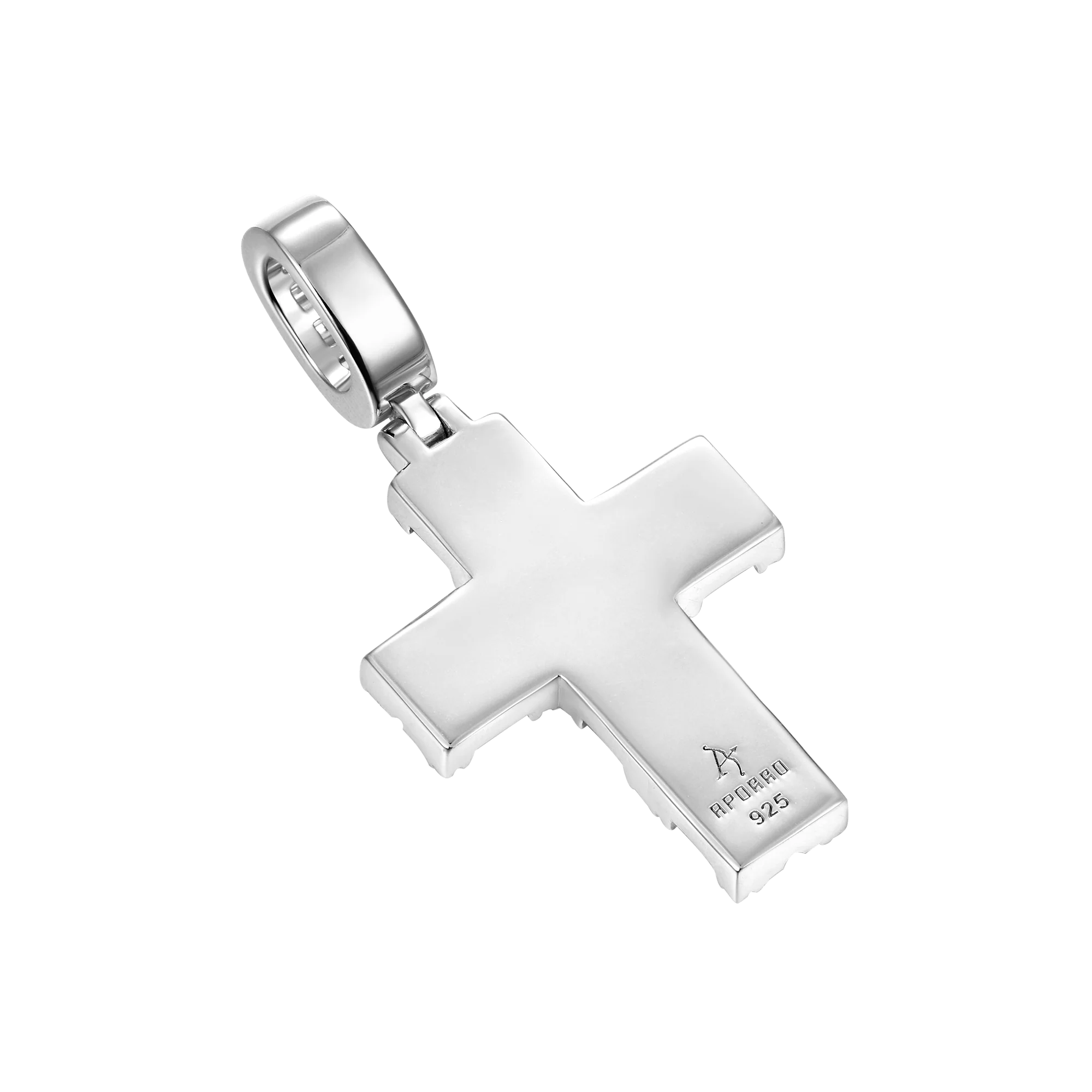 Halo Cross Pendant - Baguette Cut - Image 4
