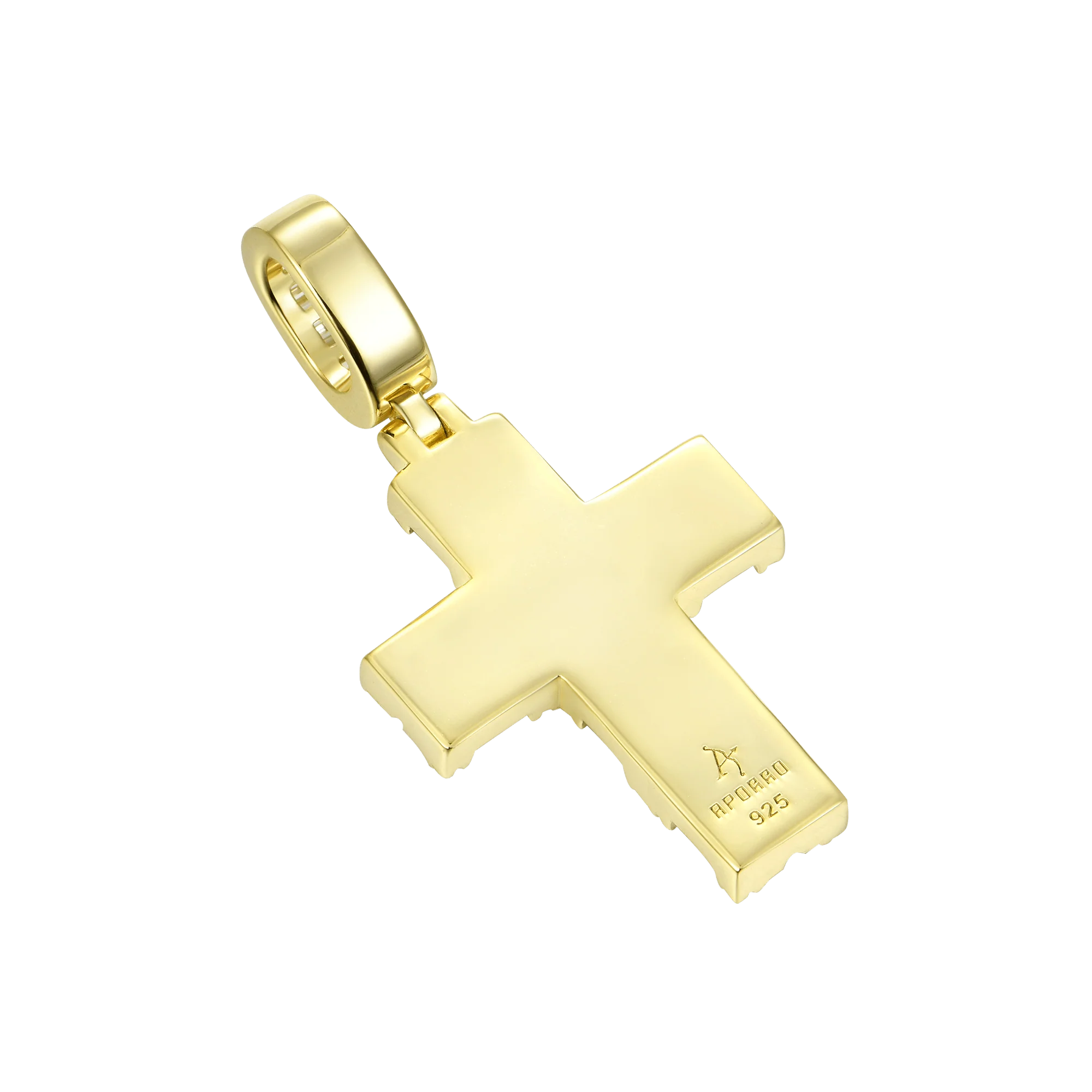 Halo Cross Pendant - Baguette Cut - Image 8