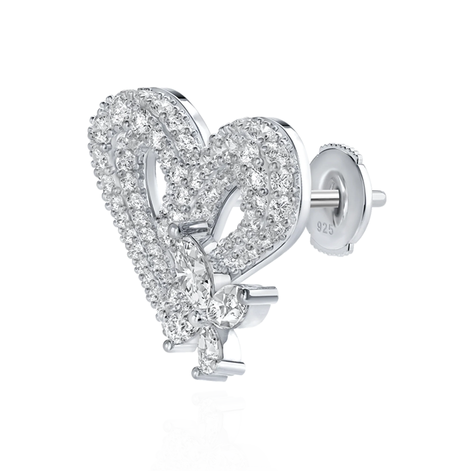 S925 Loving Grace Butterfly Stud Earring - Image 4