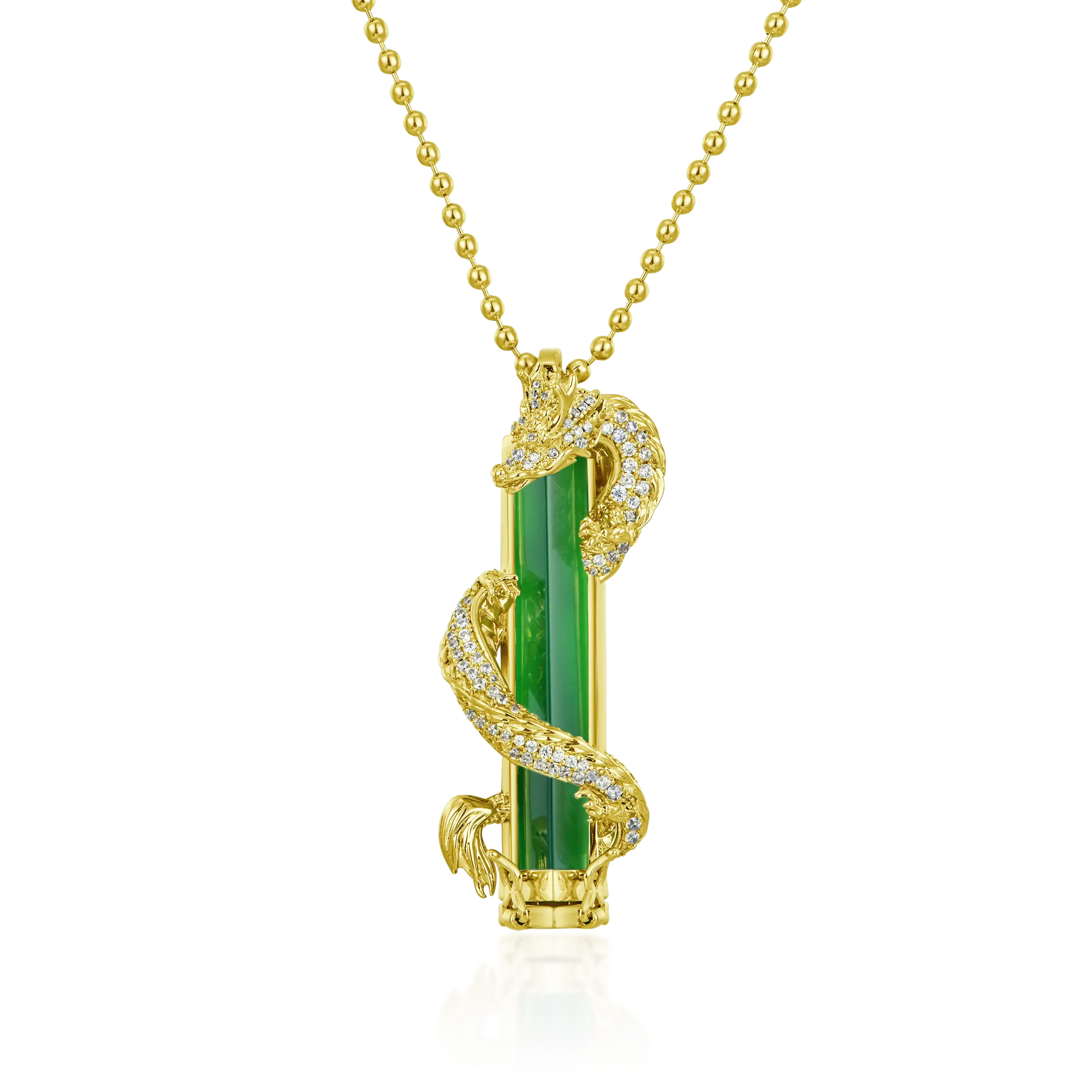 WONG â…ˇ Iced Out Jade Column Pendant - Image 7