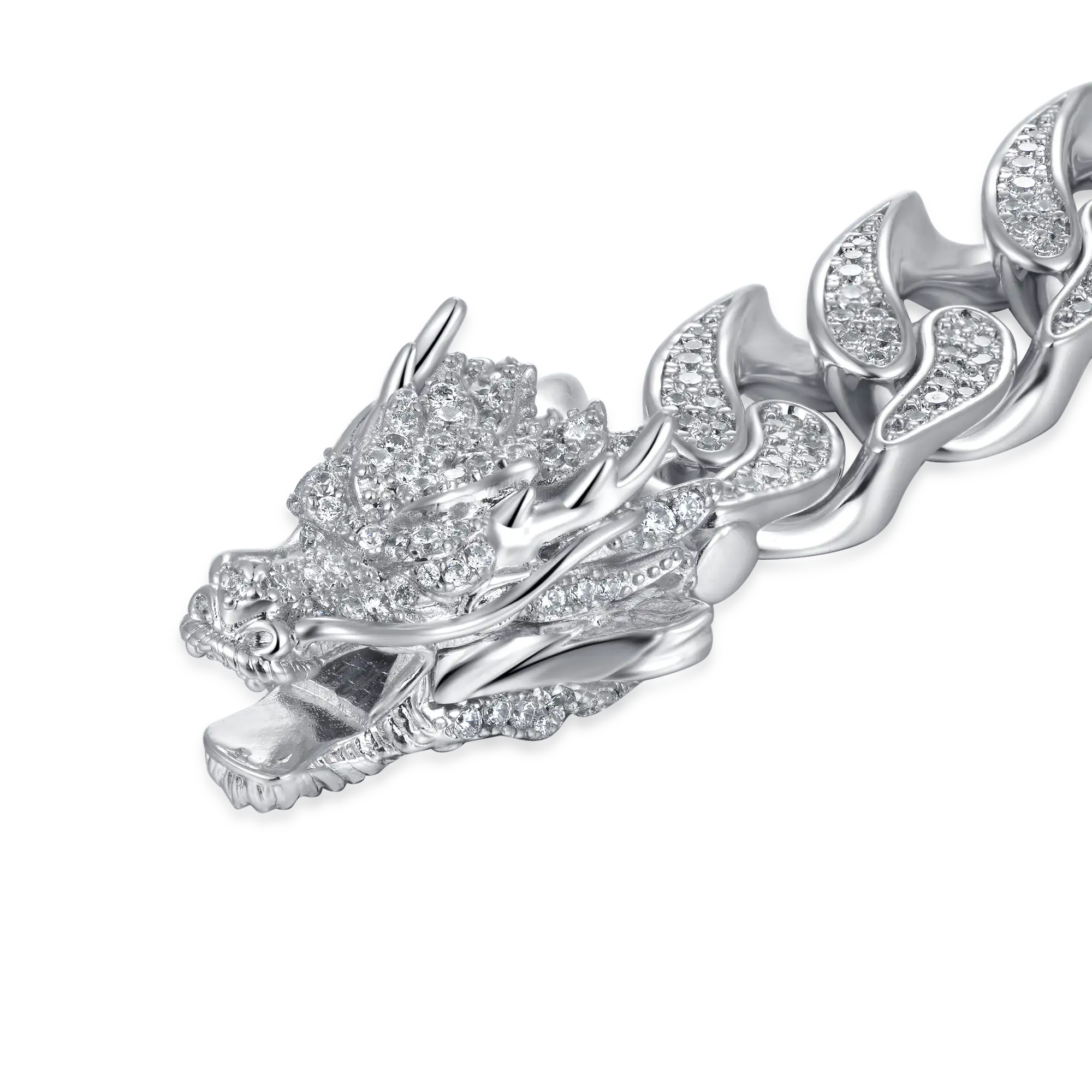 WONG â…ˇ Ridge Iced Out Cuban Bracelet - 12mm - Image 3