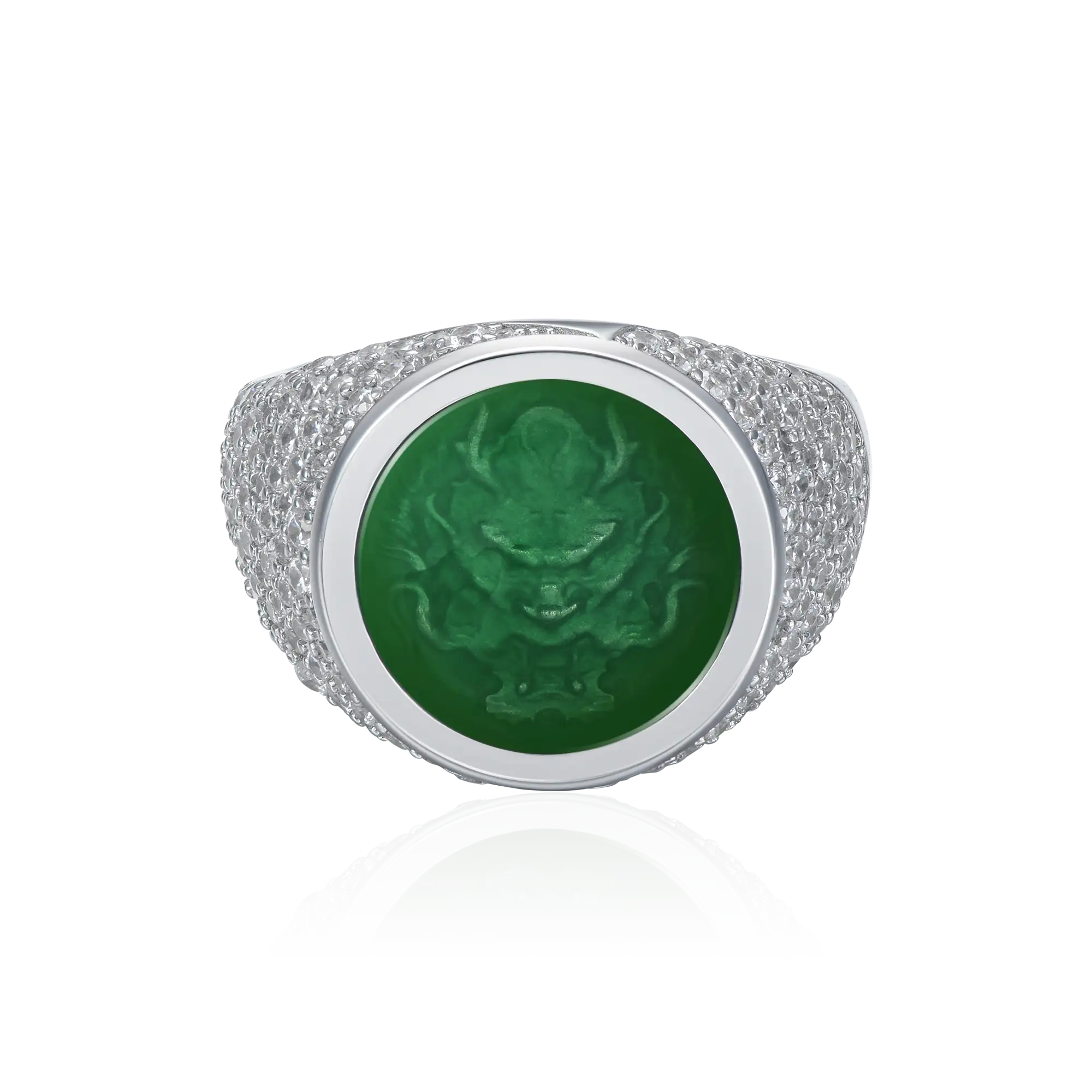 WONG Ⅱ Ridge Iced Out Signet Ring - Image 3