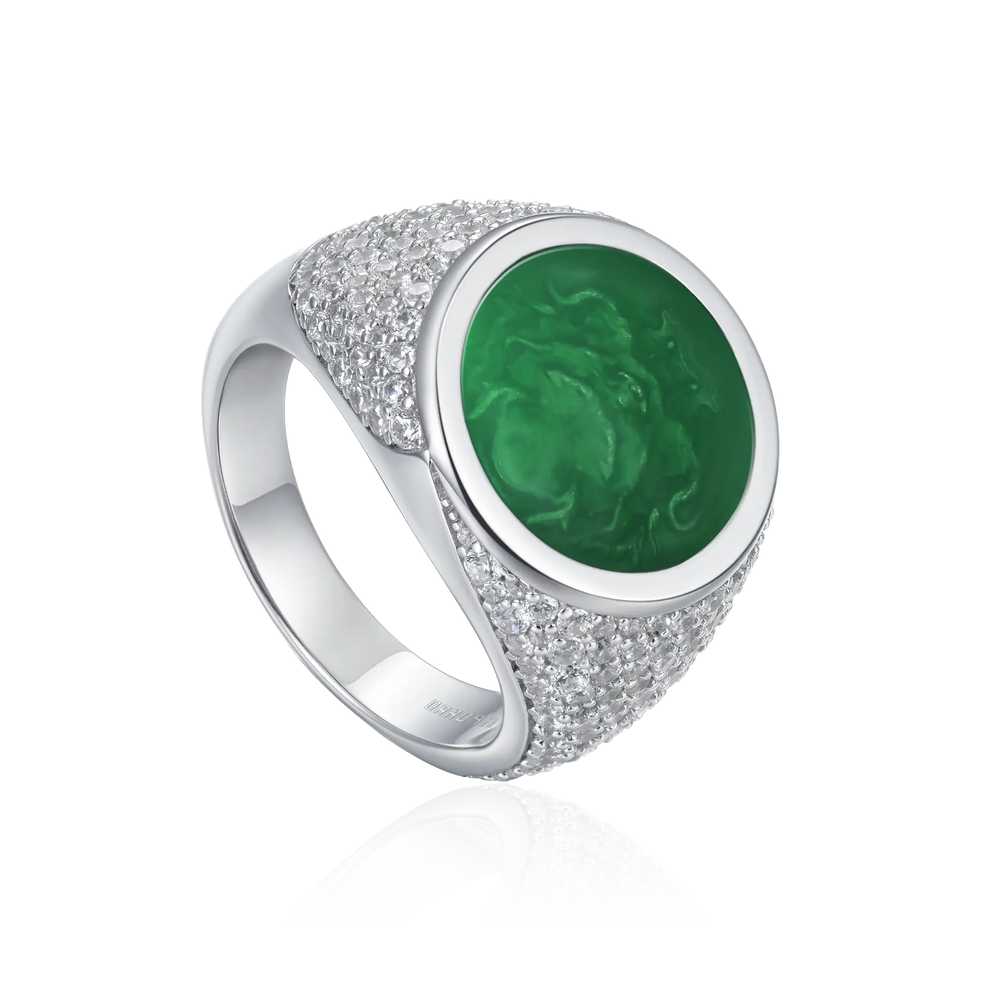 WONG Ⅱ Ridge Iced Out Signet Ring - Image 4