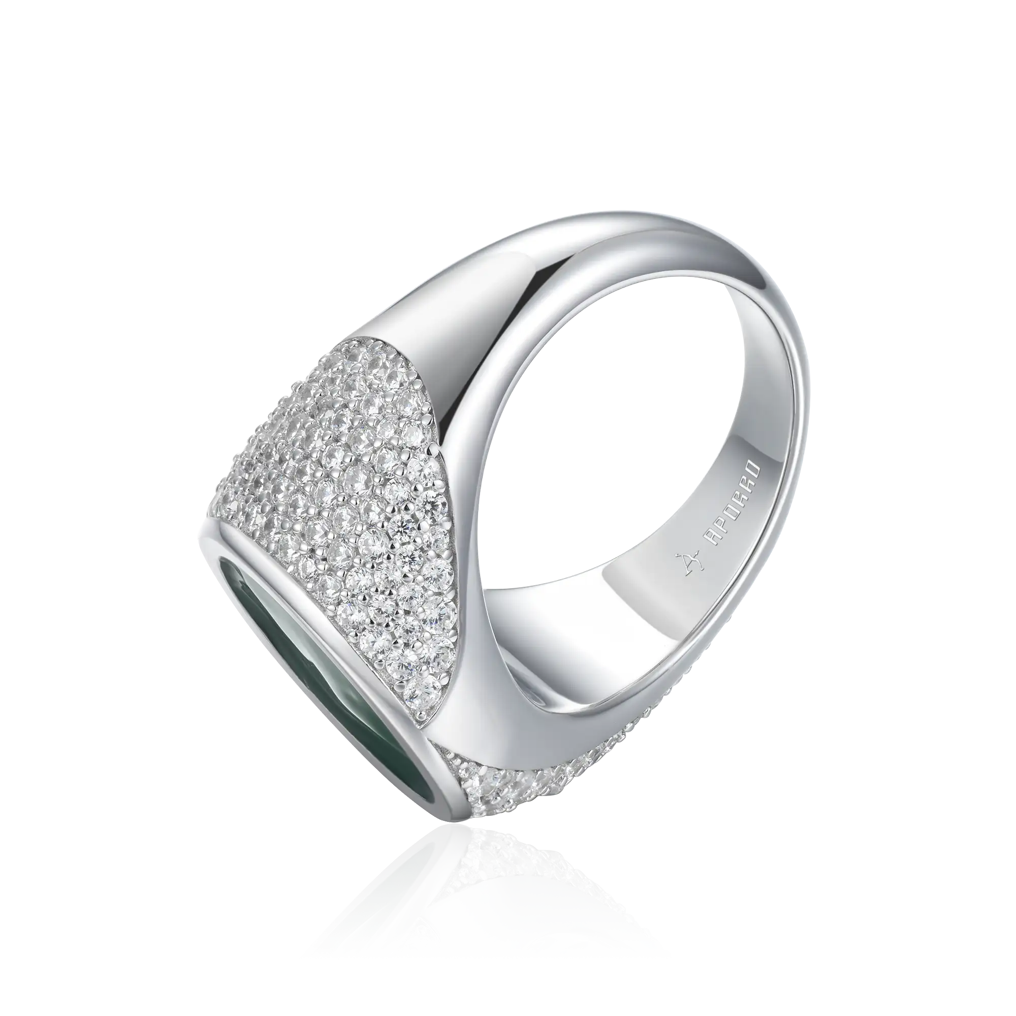 WONG Ⅱ Ridge Iced Out Signet Ring - Image 5