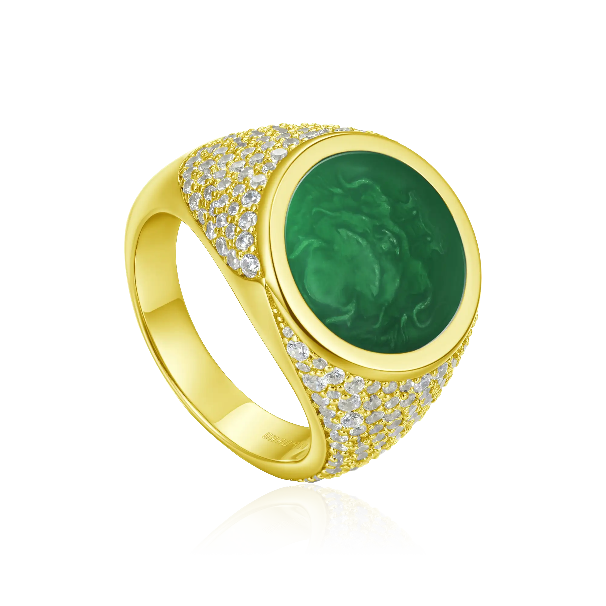 WONG Ⅱ Ridge Iced Out Signet Ring - Image 8