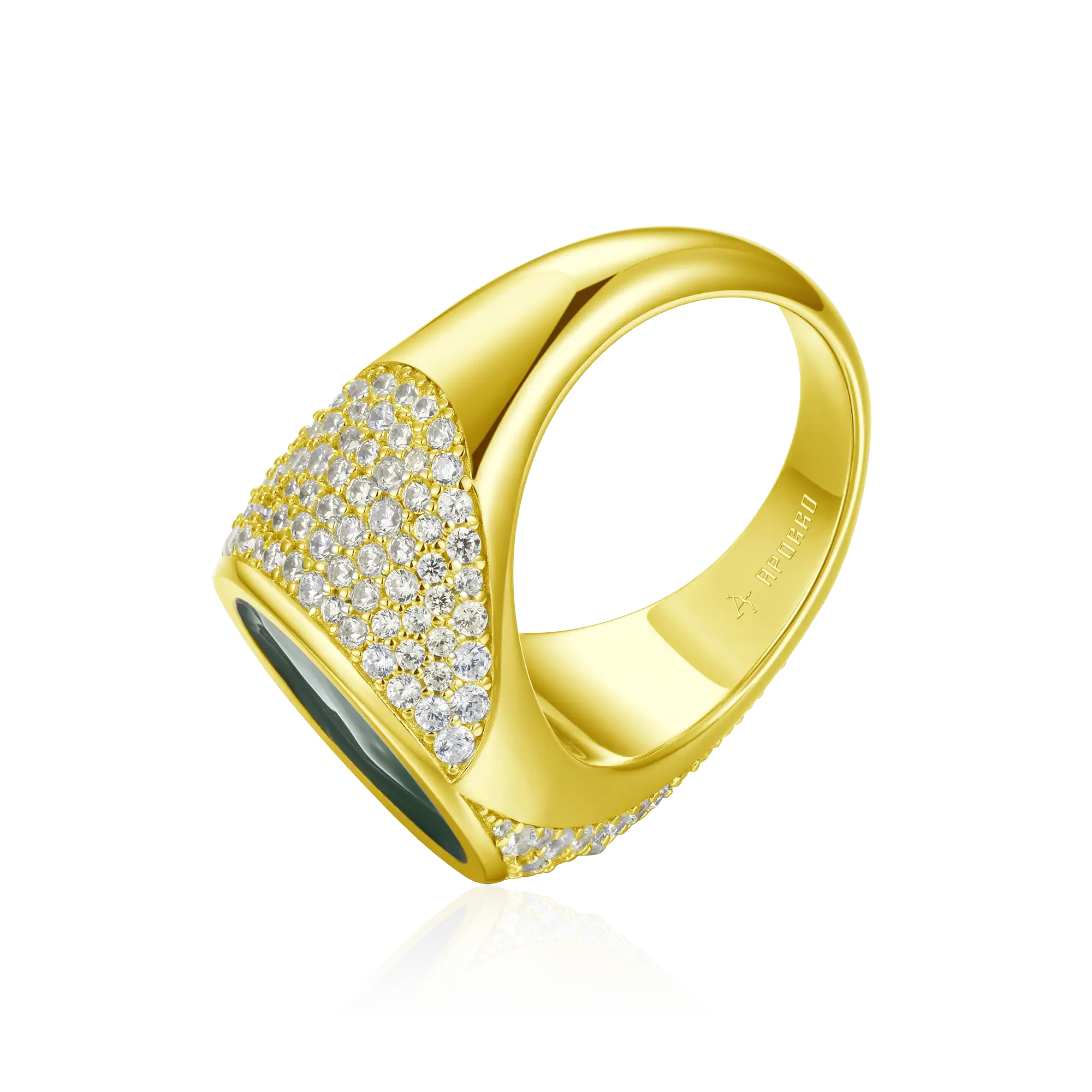 WONG Ⅱ Ridge Iced Out Signet Ring - Image 9