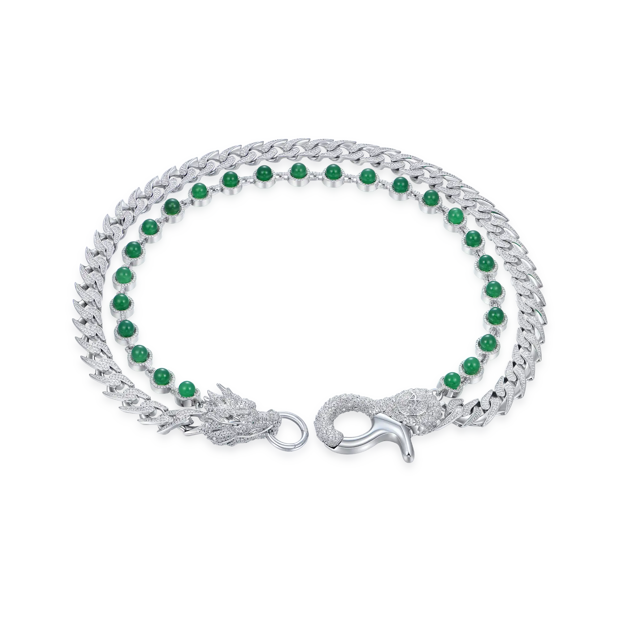 WONG Ⅱ Ridge Jade Cuban Chain & Wallet Chain - 15mm - Image 4