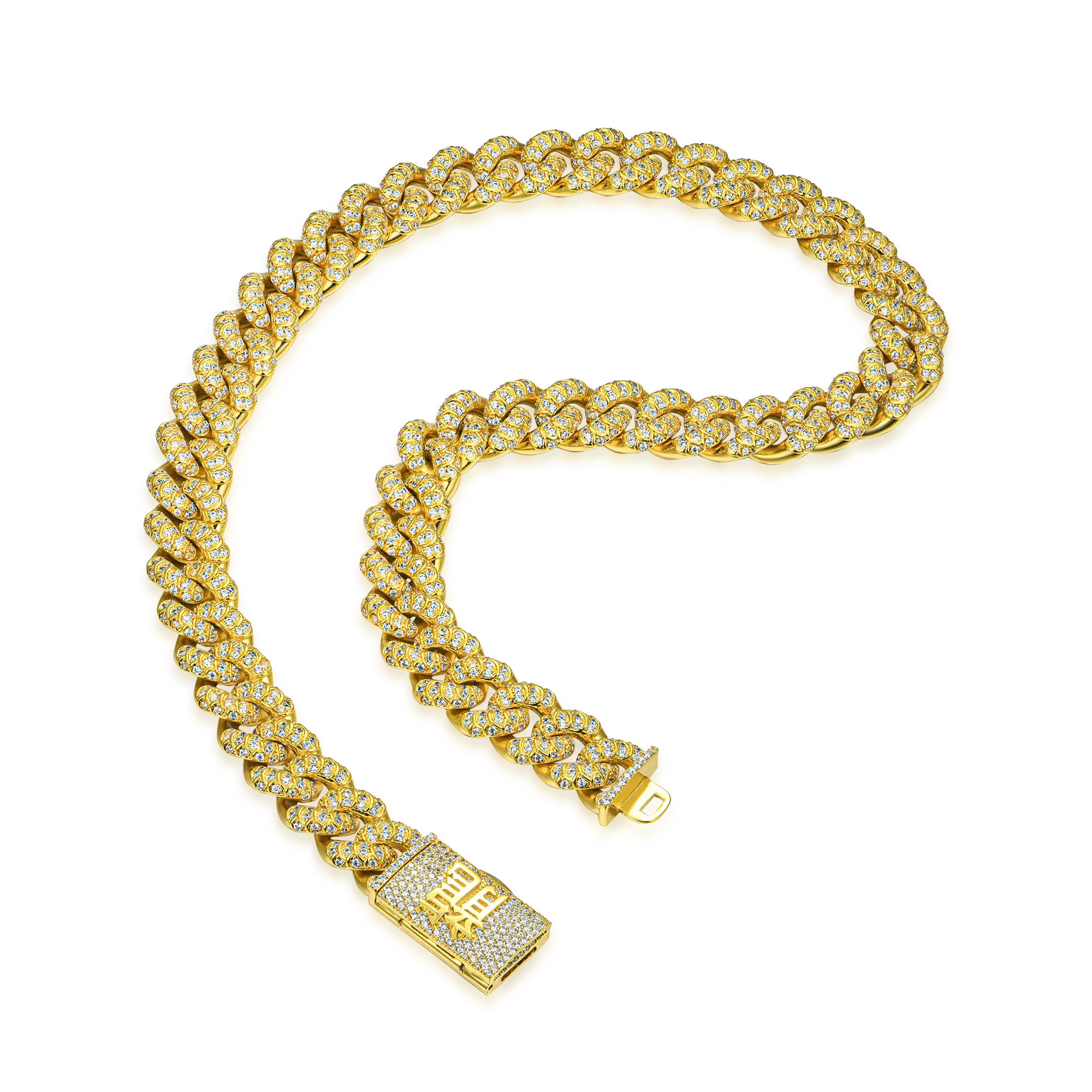 WONG Dragon Box Clasp Cuban Chain - 15mm - Image 4