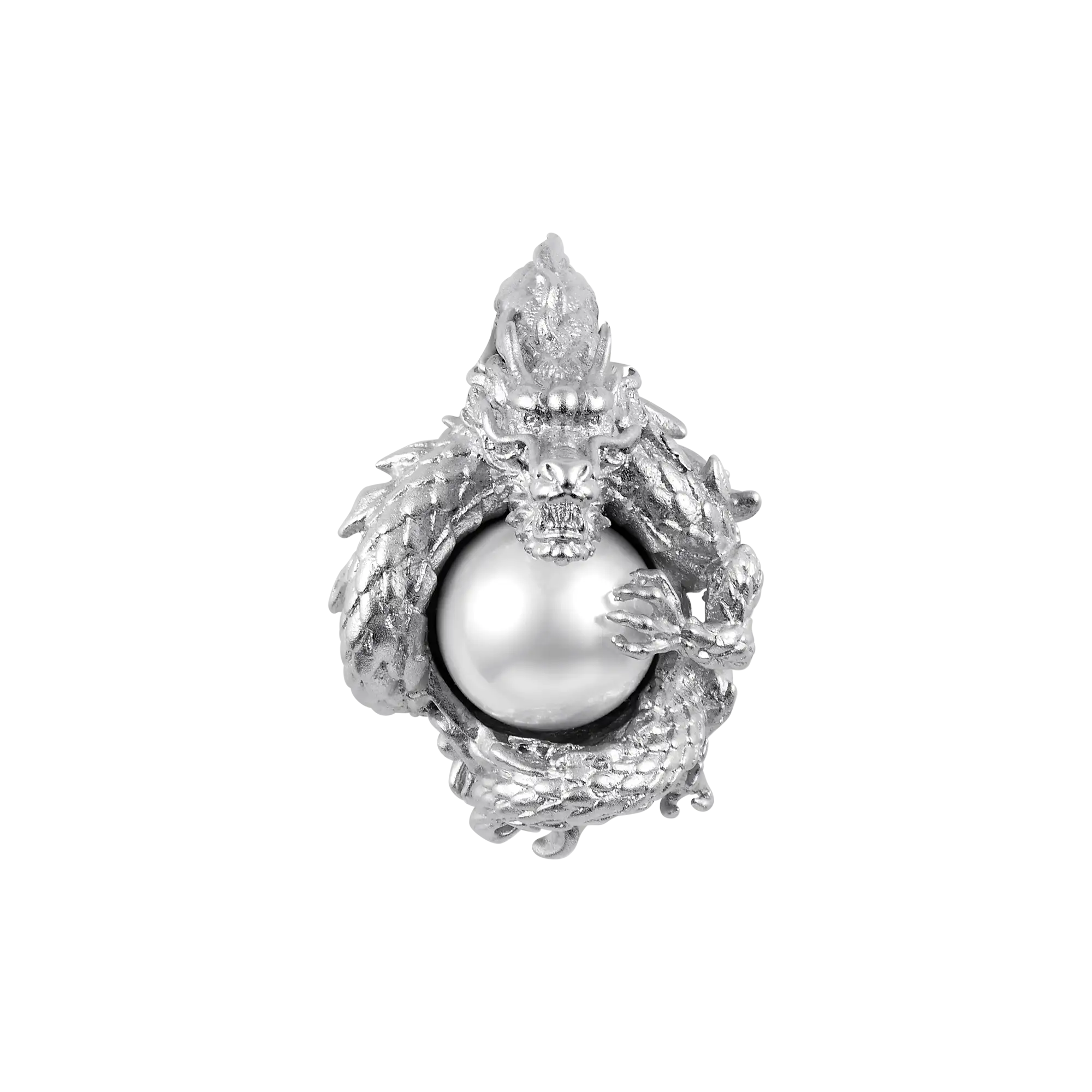 WONG Coiled Dragon Pearl Pendant - Image 8