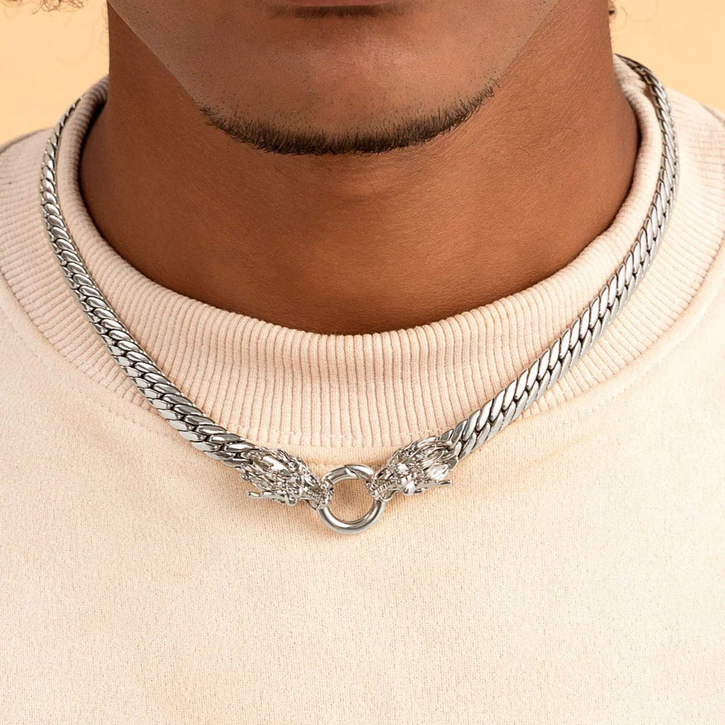 WONG Double Dragon Miami Cuban Chain & Wallet Chain - 8mm - Image 10