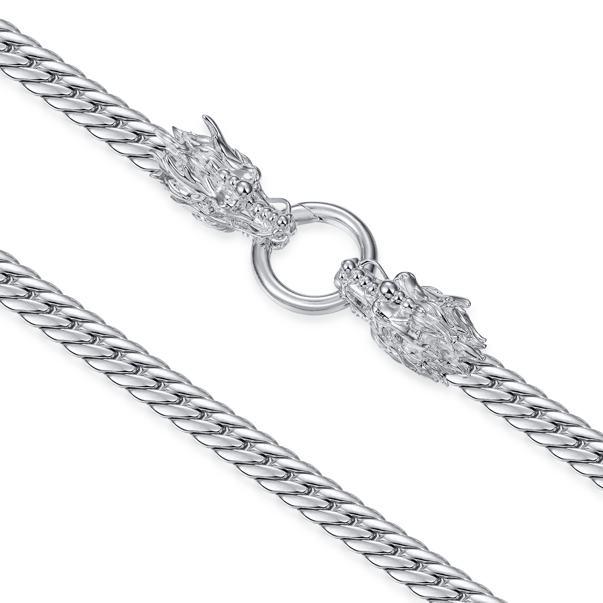 WONG Double Dragon Miami Cuban Chain & Wallet Chain - 8mm - Image 11