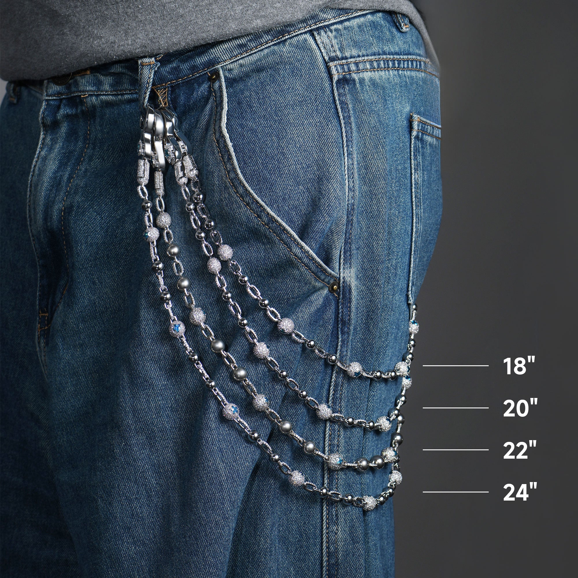 WONG Double Dragon Miami Cuban Chain & Wallet Chain - 8mm - Image 16