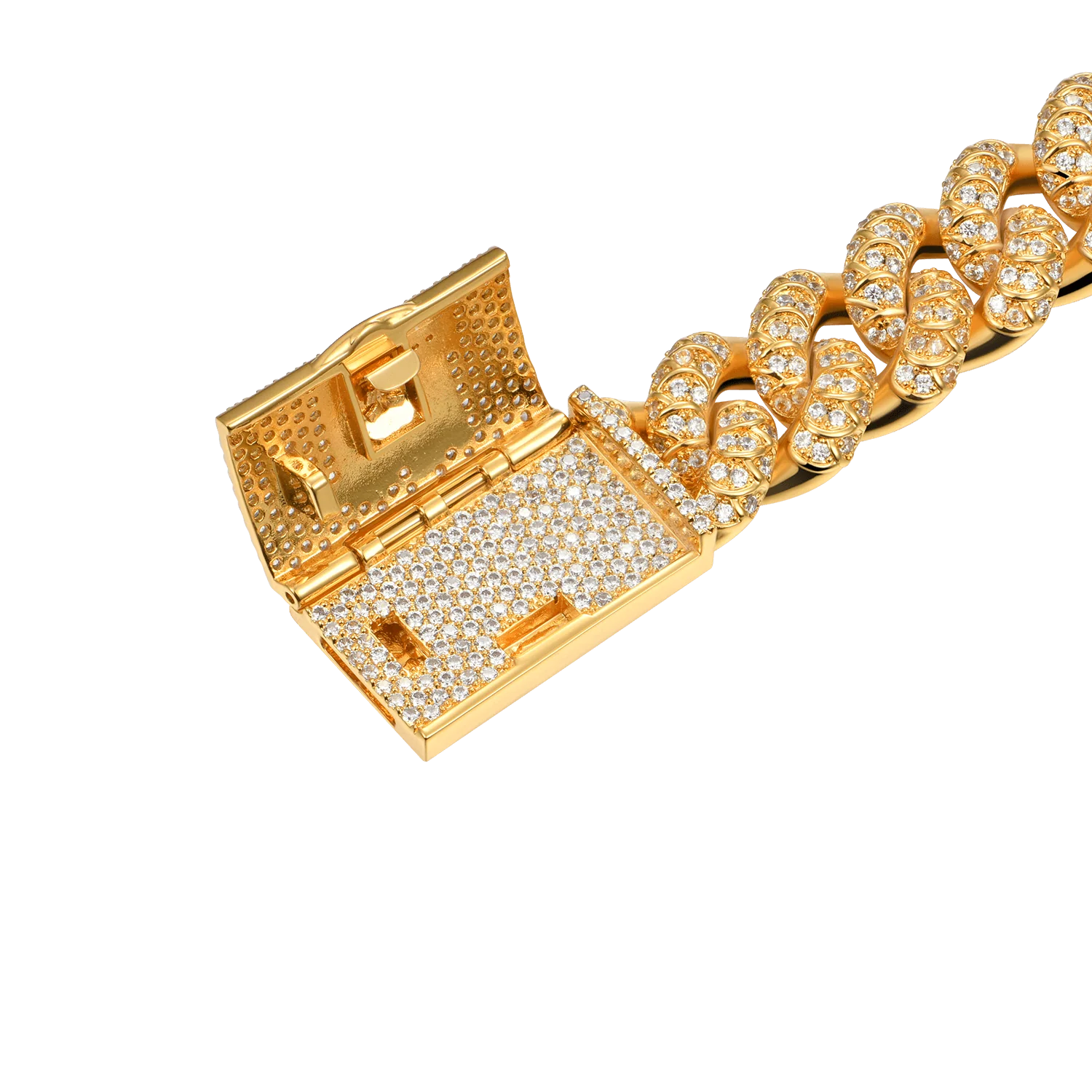 WONG Dragon Box Clasp Cuban Bracelet - 15mm - Image 4