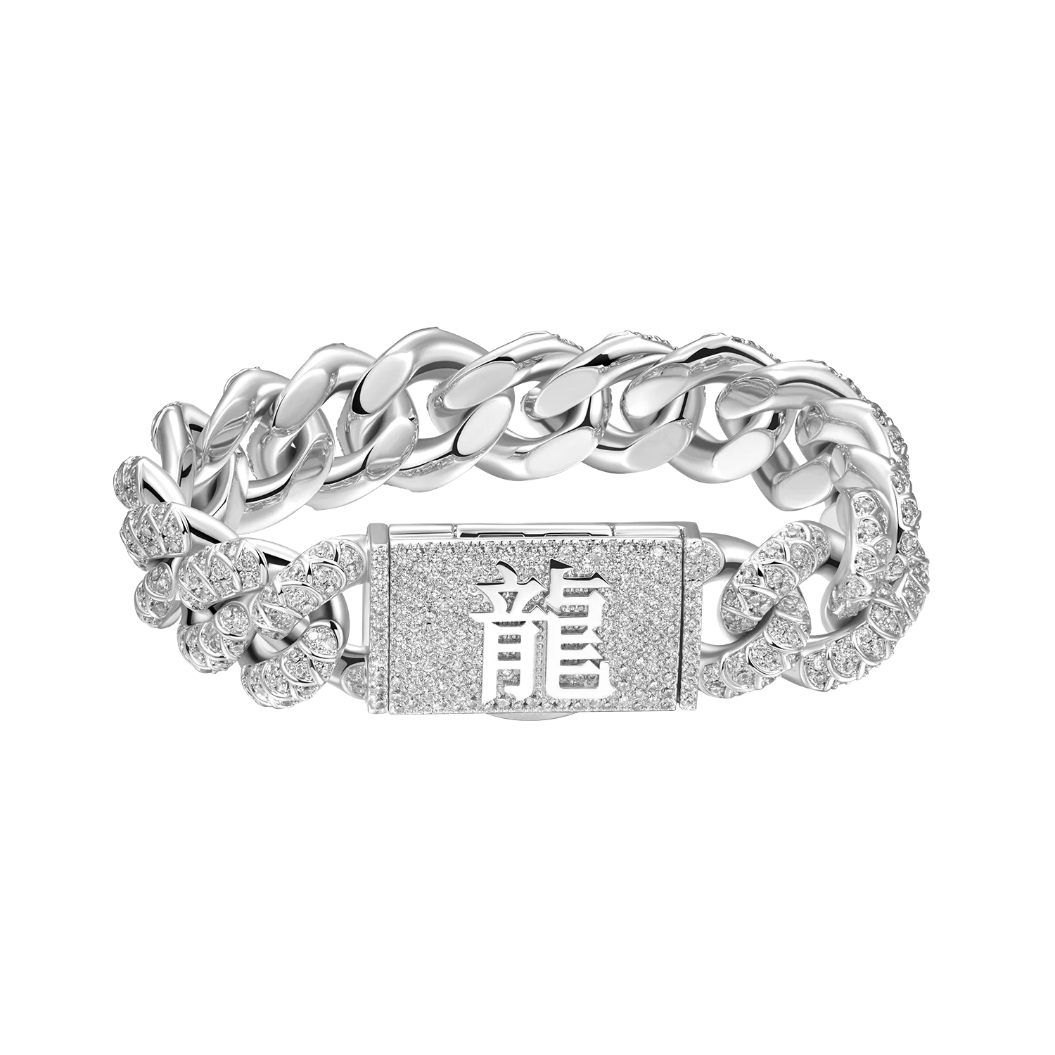 WONG Dragon Box Clasp Cuban Bracelet - 15mm - Image 6