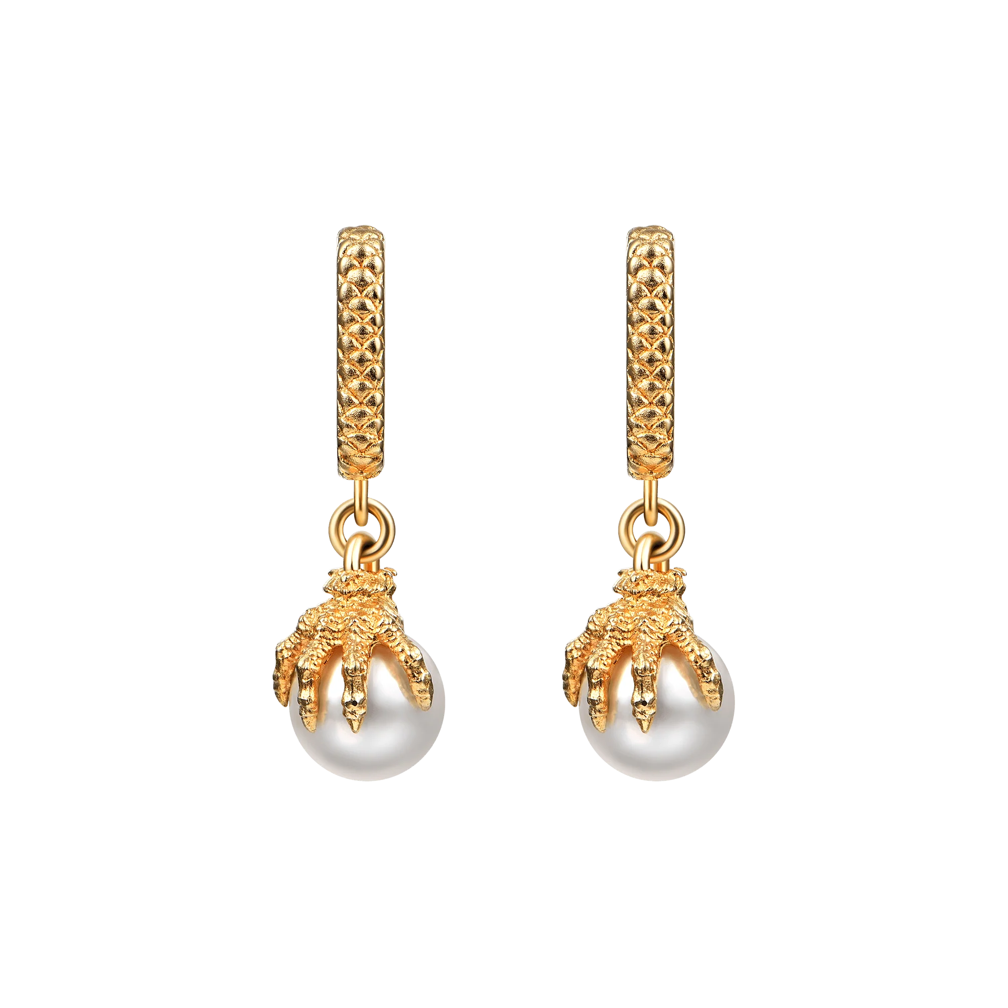 WONG Dragon Claw Pearl Dangly Earring-Single - Image 5