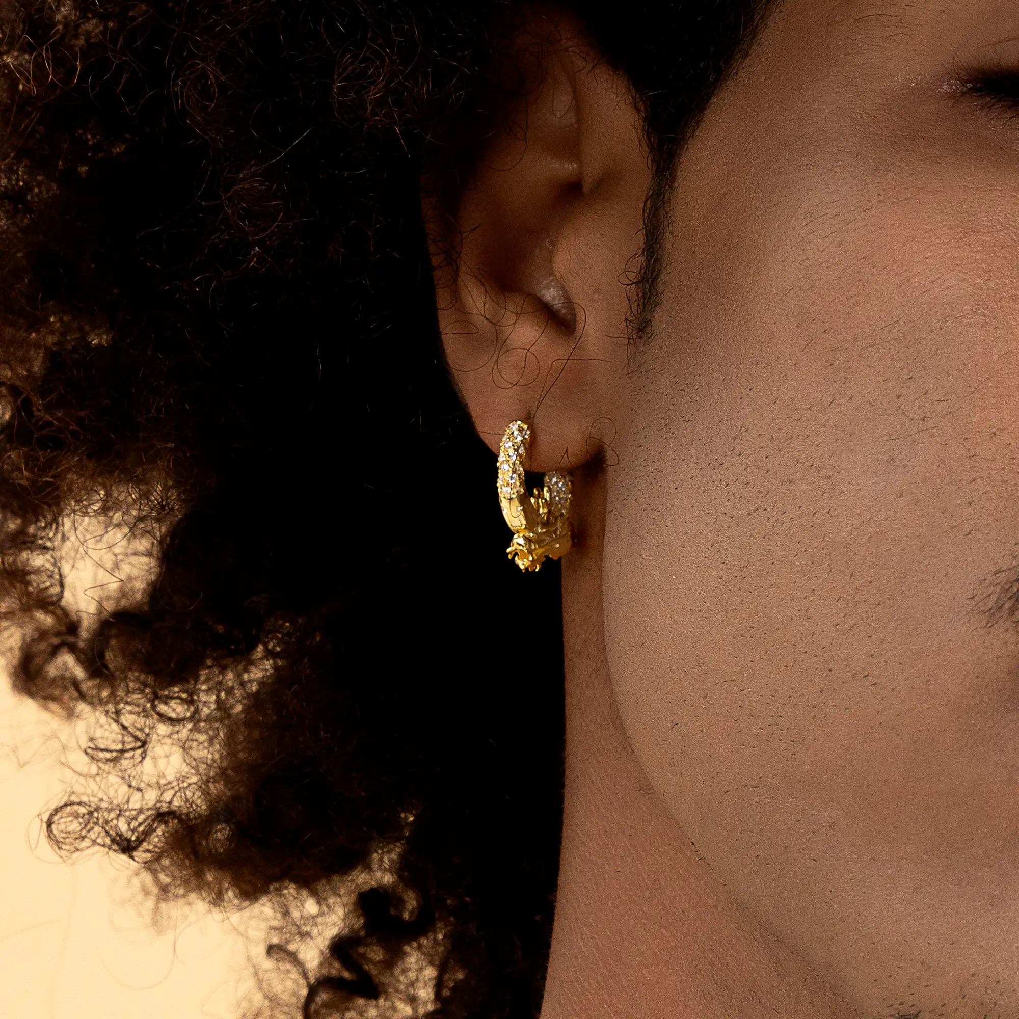 WONG Dragon Hoop Earring - Single - Image 2