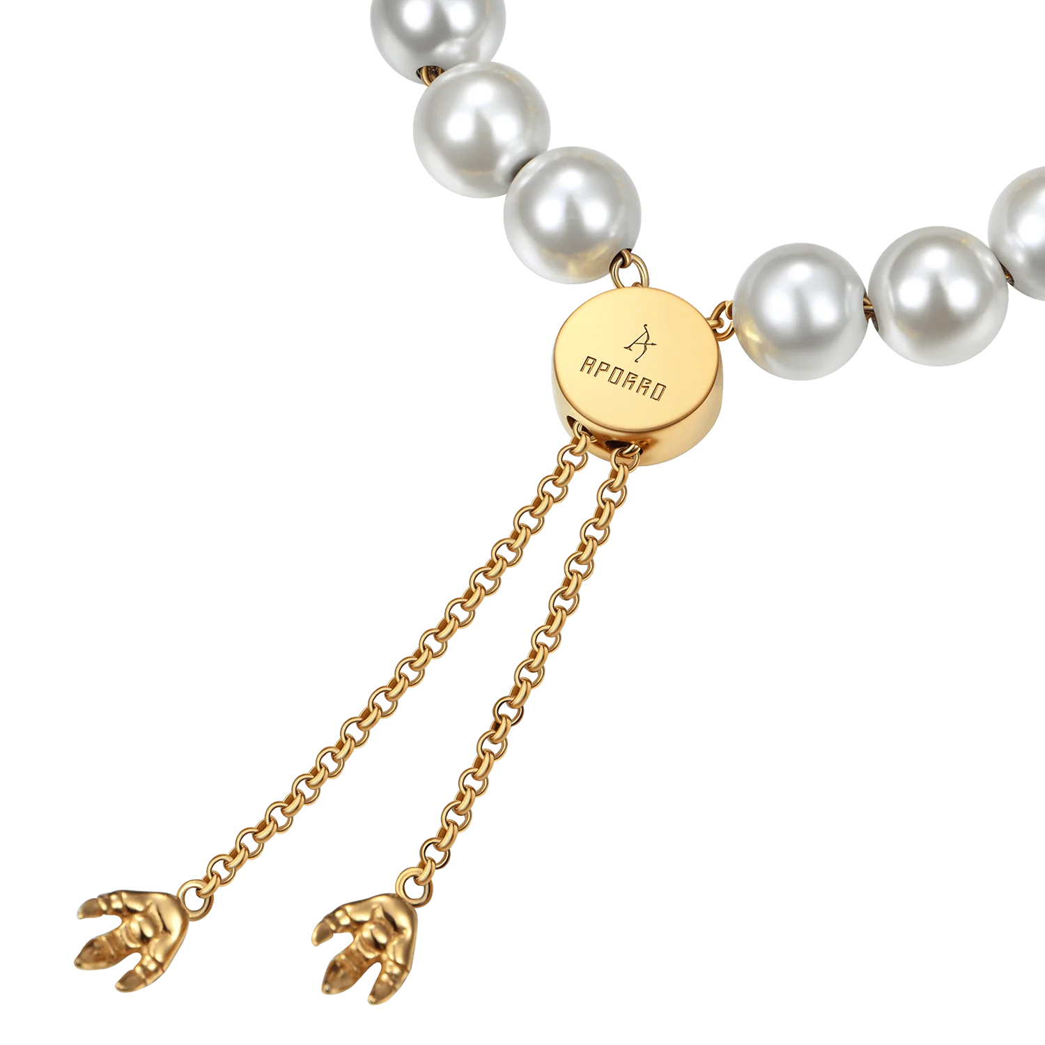 WONG Dragon Pearl and Bead Adjustable Necklace-Yellow Gold - Image 6