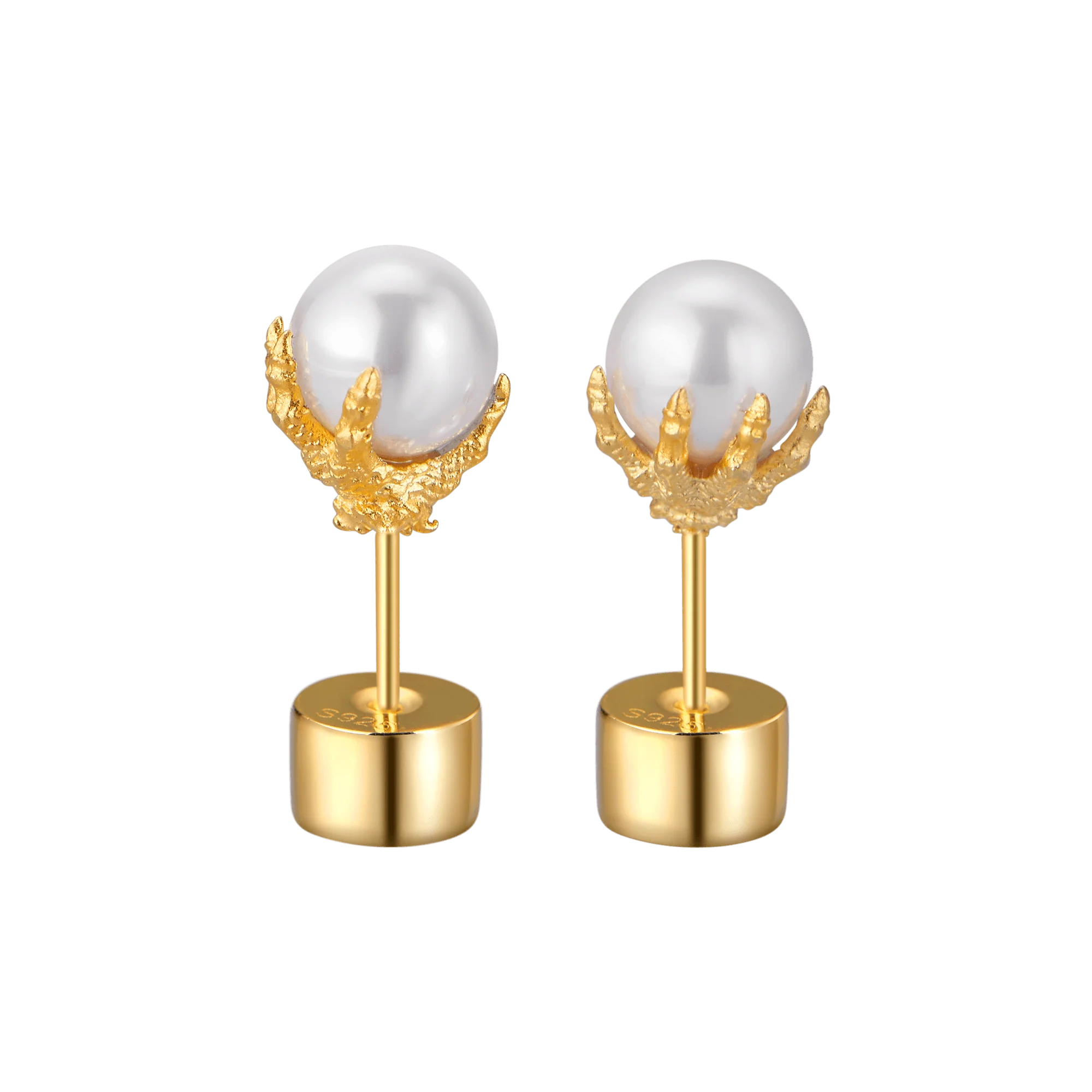 WONG Dragon Pearl Stud Earring - Single - Image 6