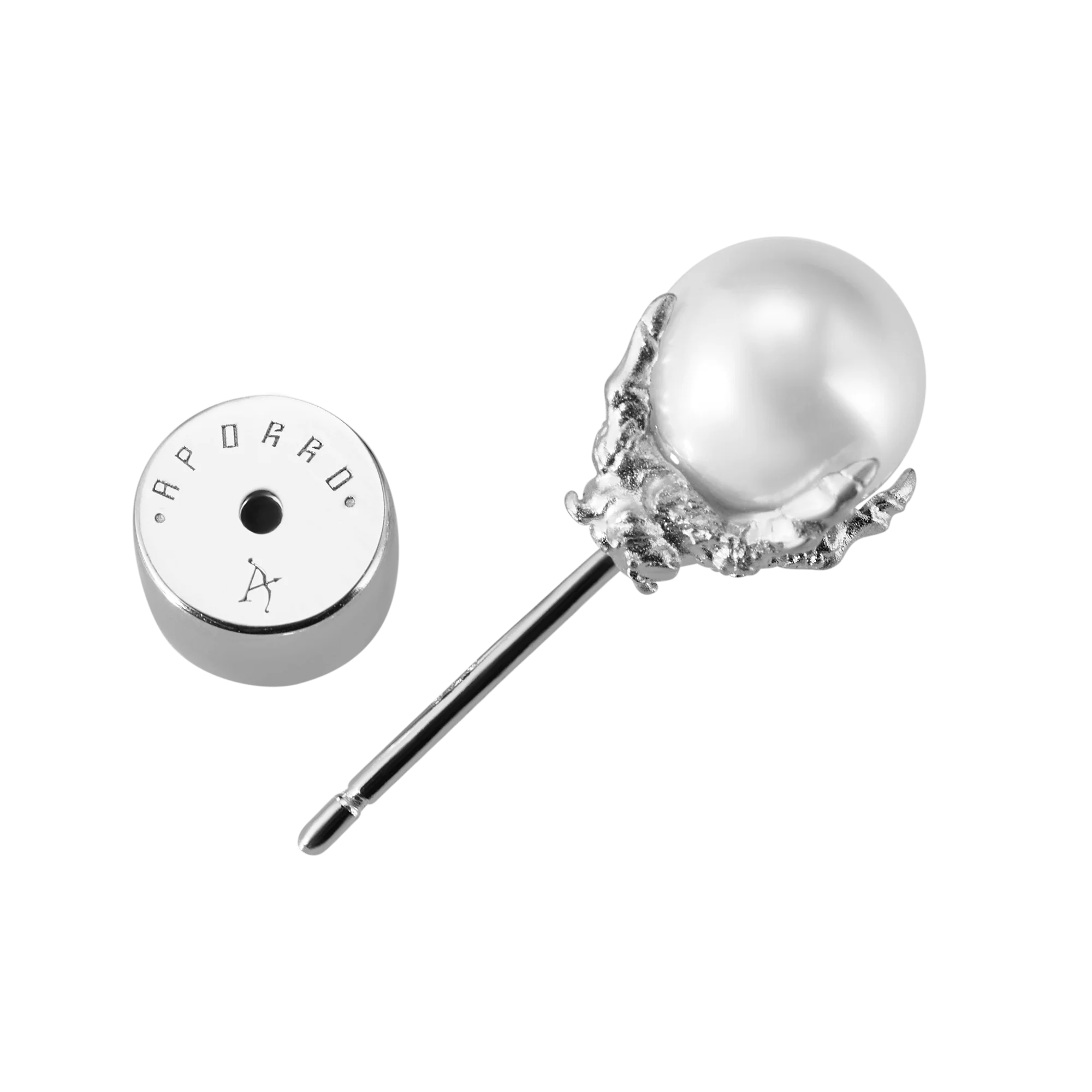 Single WONG Dragon Pearl Stud Earring - Image 10