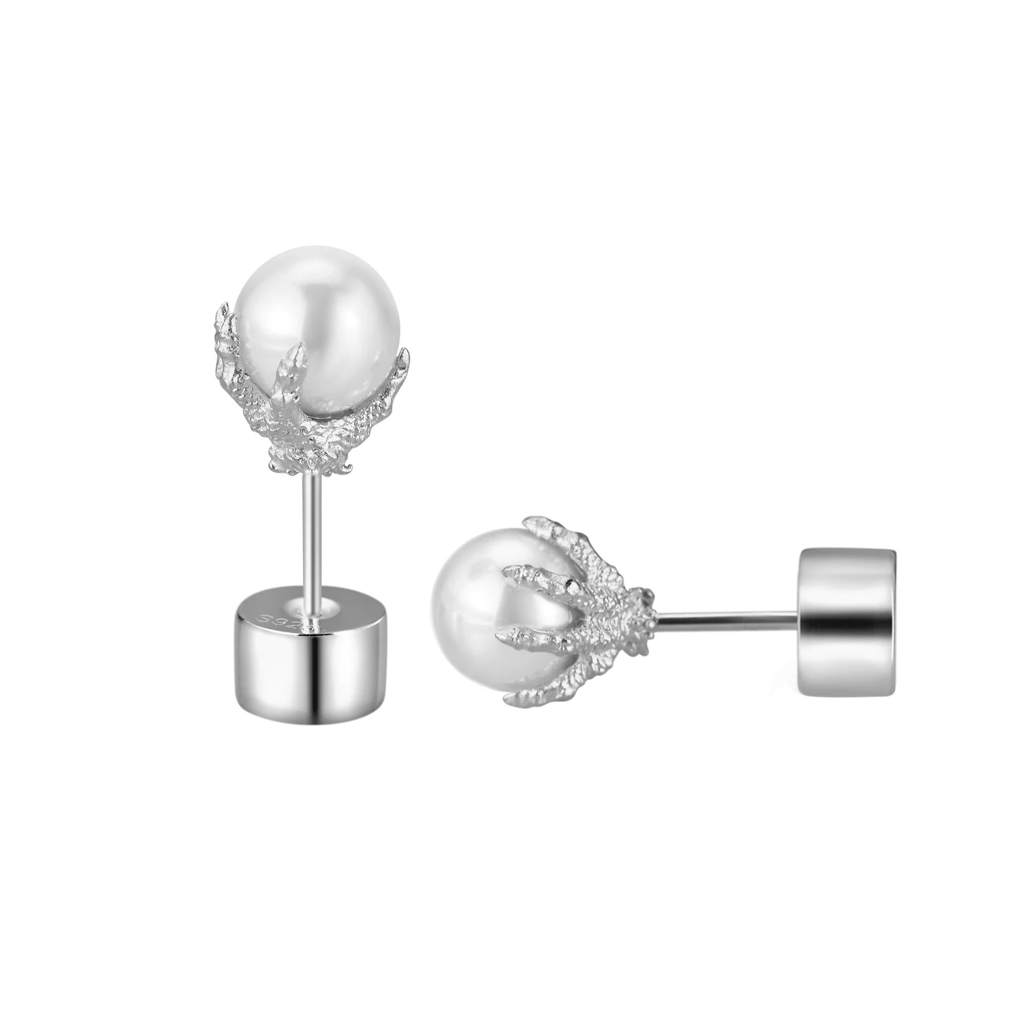 Single WONG Dragon Pearl Stud Earring - Image 11