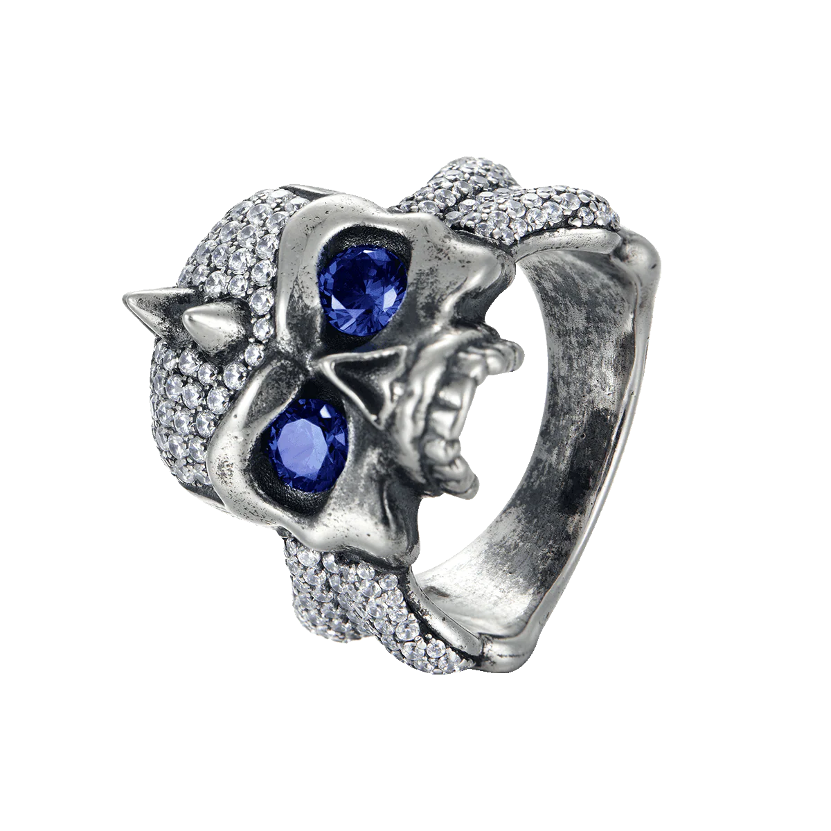 X Iced Skull Ring - Image 3